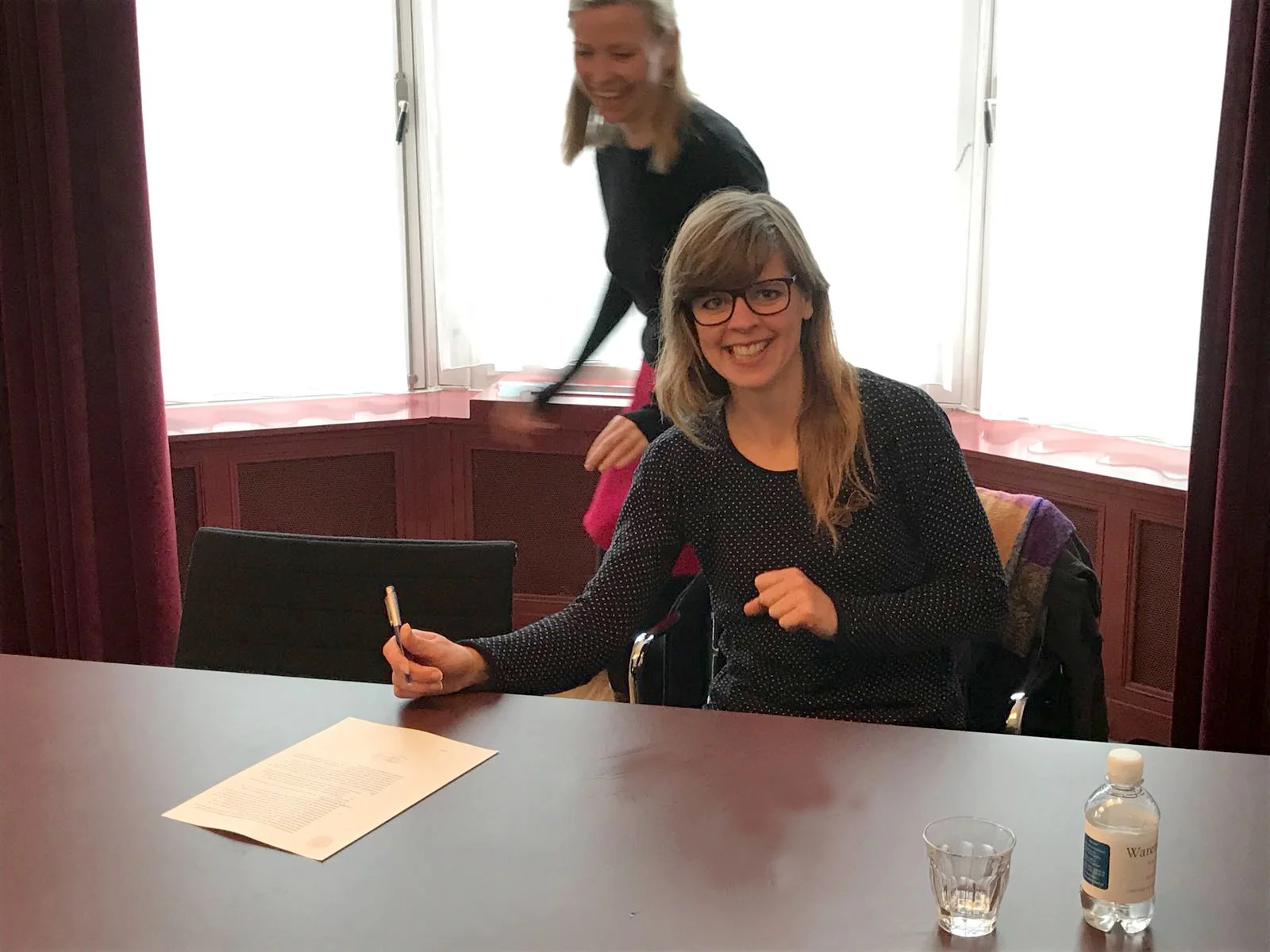 Signing the deed at Notary Warendorf, happy moment.