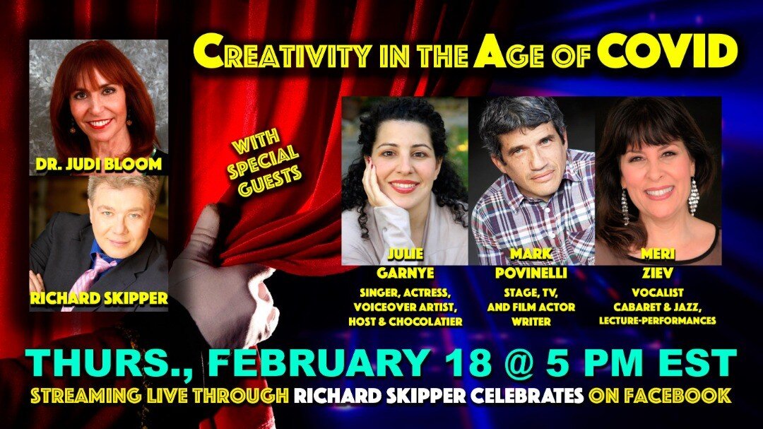 In just 5 mins, I will be going LIVE with Richard Skipper and an interesting discussion about Creativity In the Time of Covid on Facebook - JOIN US!!!