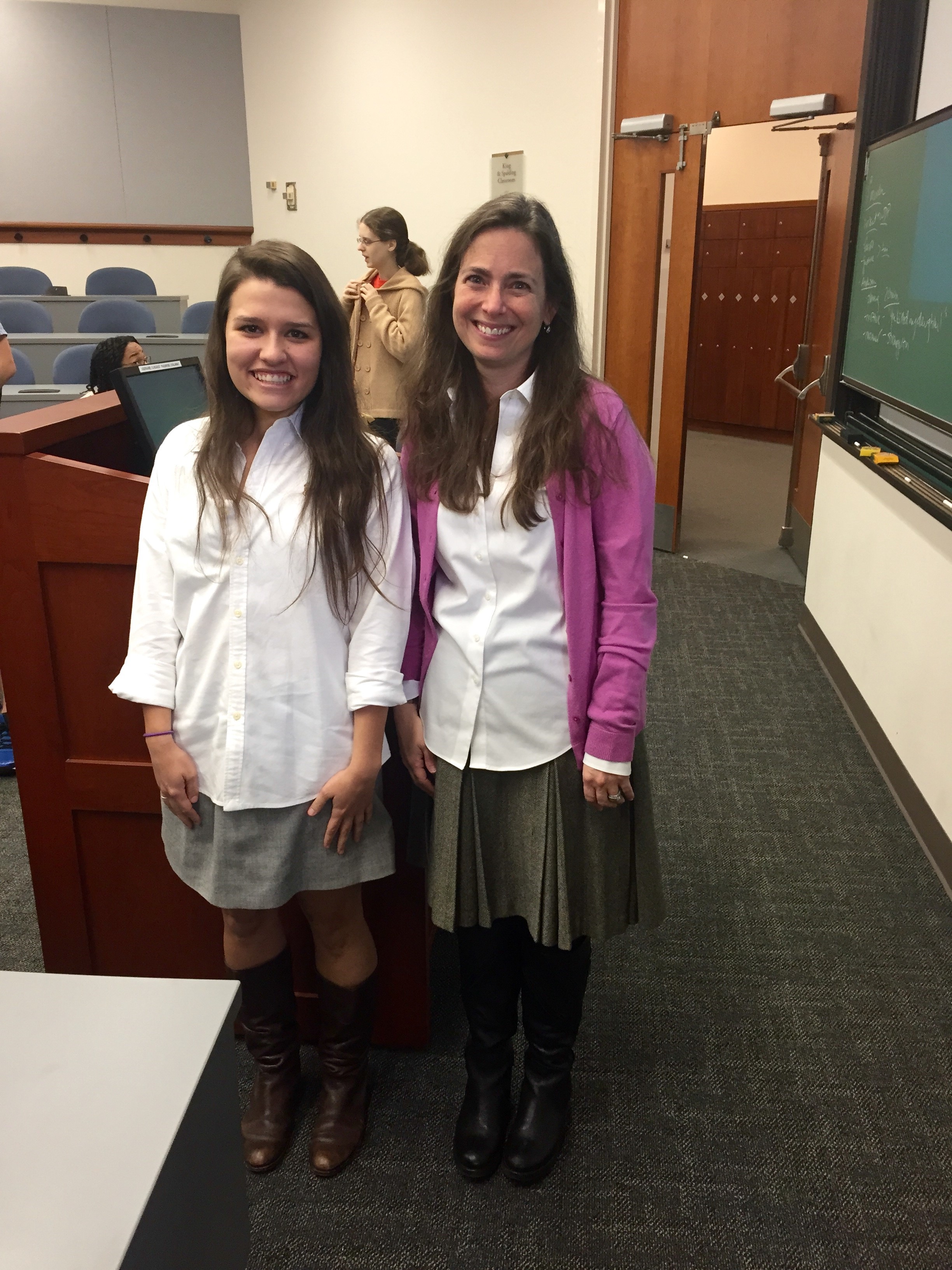 Grace O’Donnell dressed as Prof. Ferzan for Halloween. Can you tell them apart? Courtesy of Prof. Ferzan