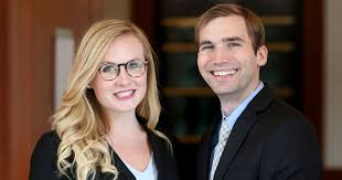 From left to right: Katharine Collins '19 and Christopher Macomber '19. Photo courtesy of University of Virginia School of Law.
