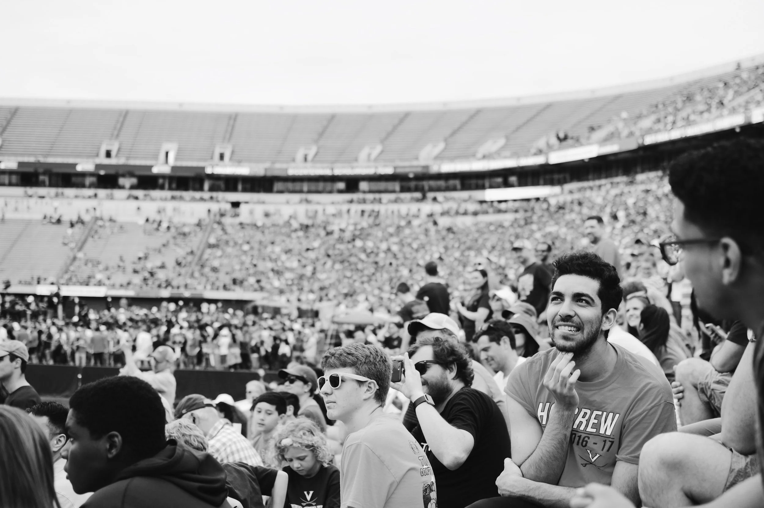 Law Weekly photographer Kolleen Gladden ’21 captures the crowd present at the Scott Stadium celebration.