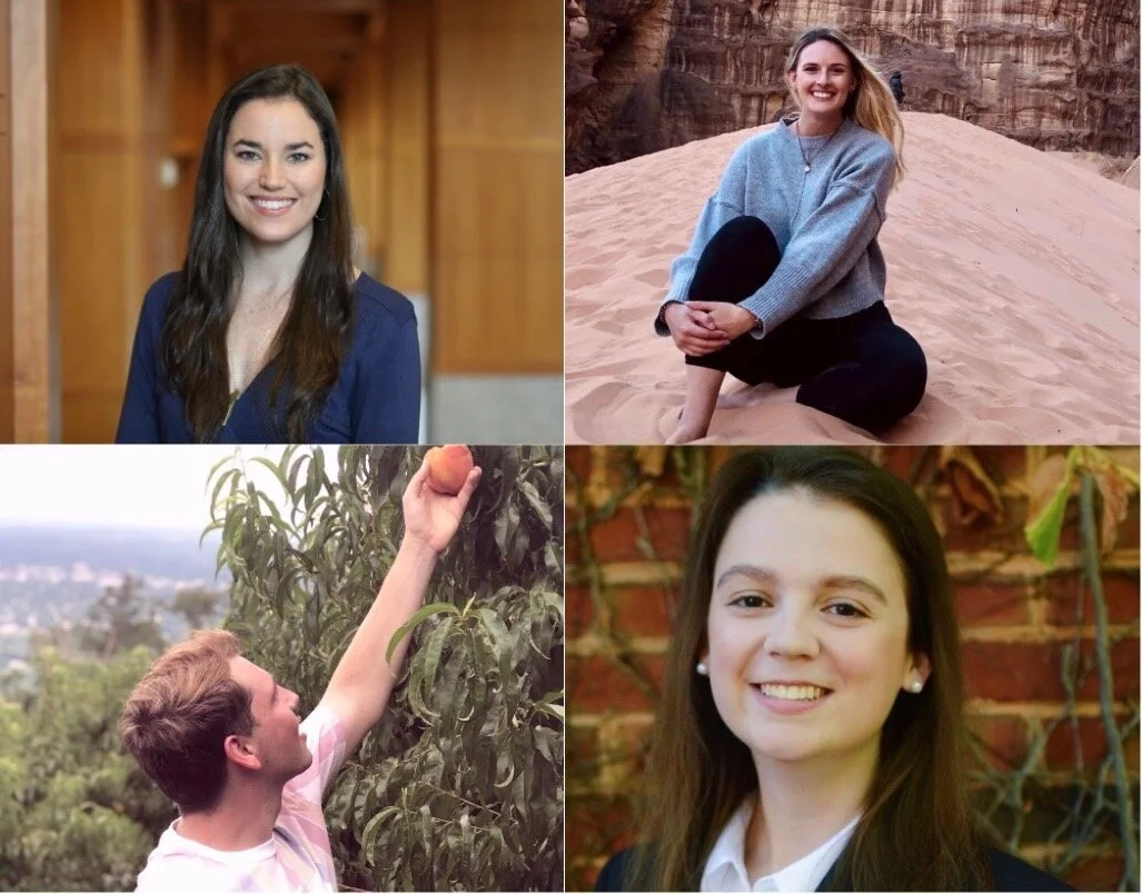 Pictured: The SBA Executive Board. Top left, Katharine Janes ’21, top right, Savanna Williams ’21, bottom right, Katherine O’Neal ’22, bottom left, Chance Maginness ’22. Photo Courtesy of virginiasba.com