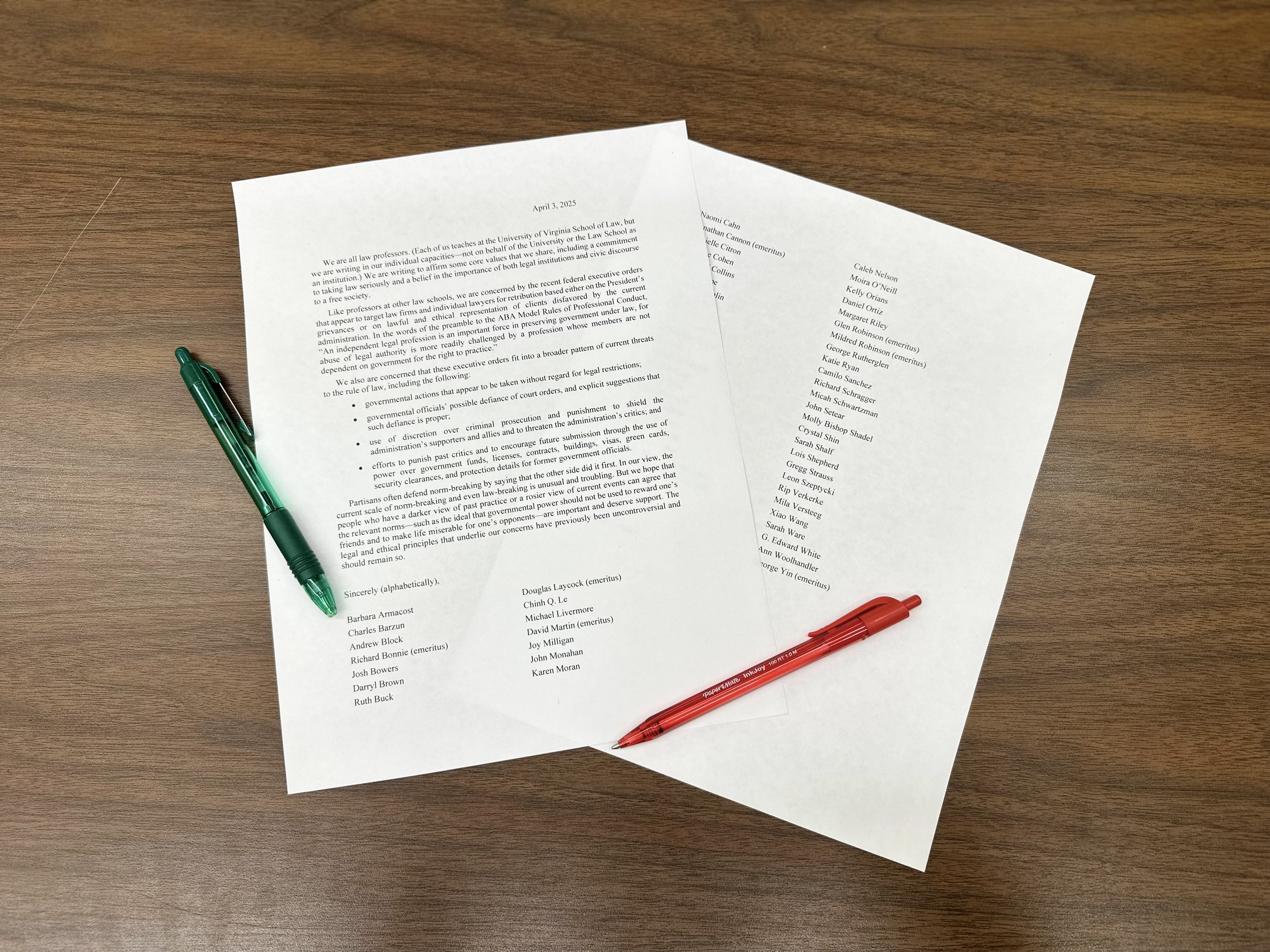 Faculty Responds to Executive Orders
