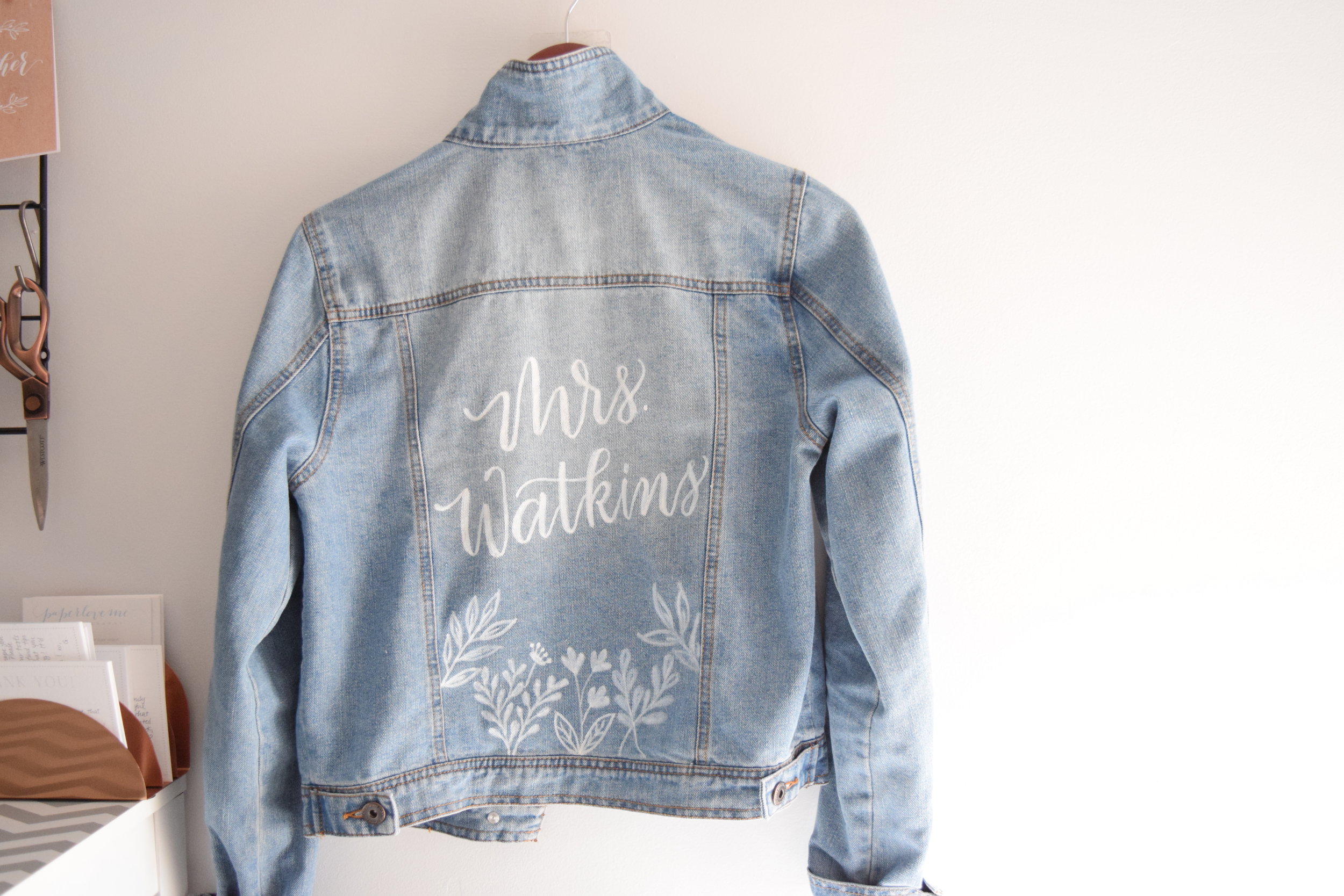 jean jacket with flowers