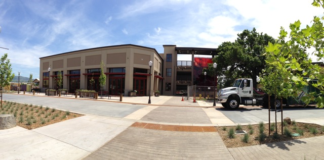 The new parking garage viewed from 3rd Street