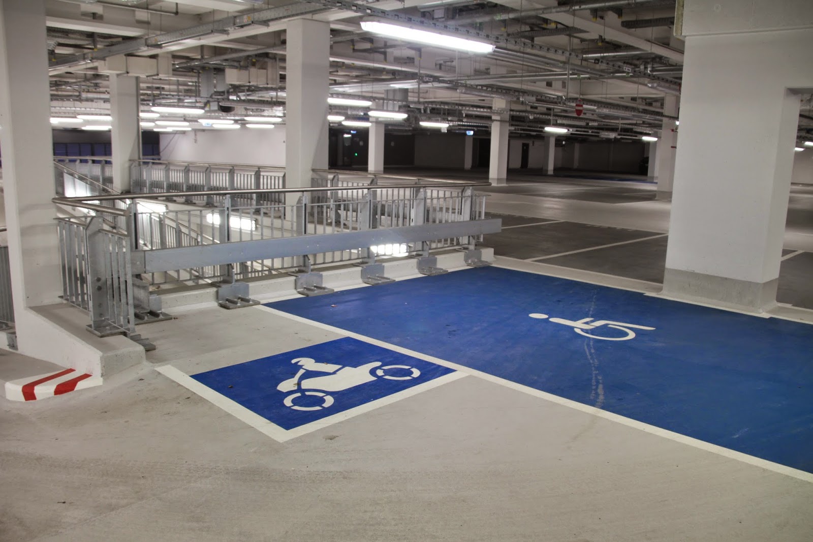 Motorcycle parking takes up 1/5th of a regular parking space