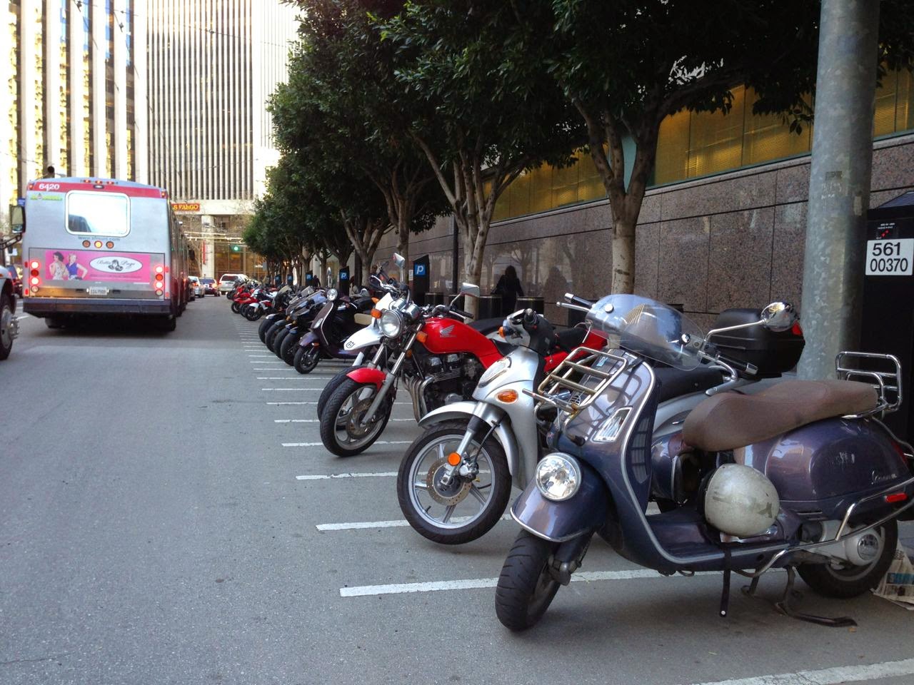 Parking along an entire block at Main Street
