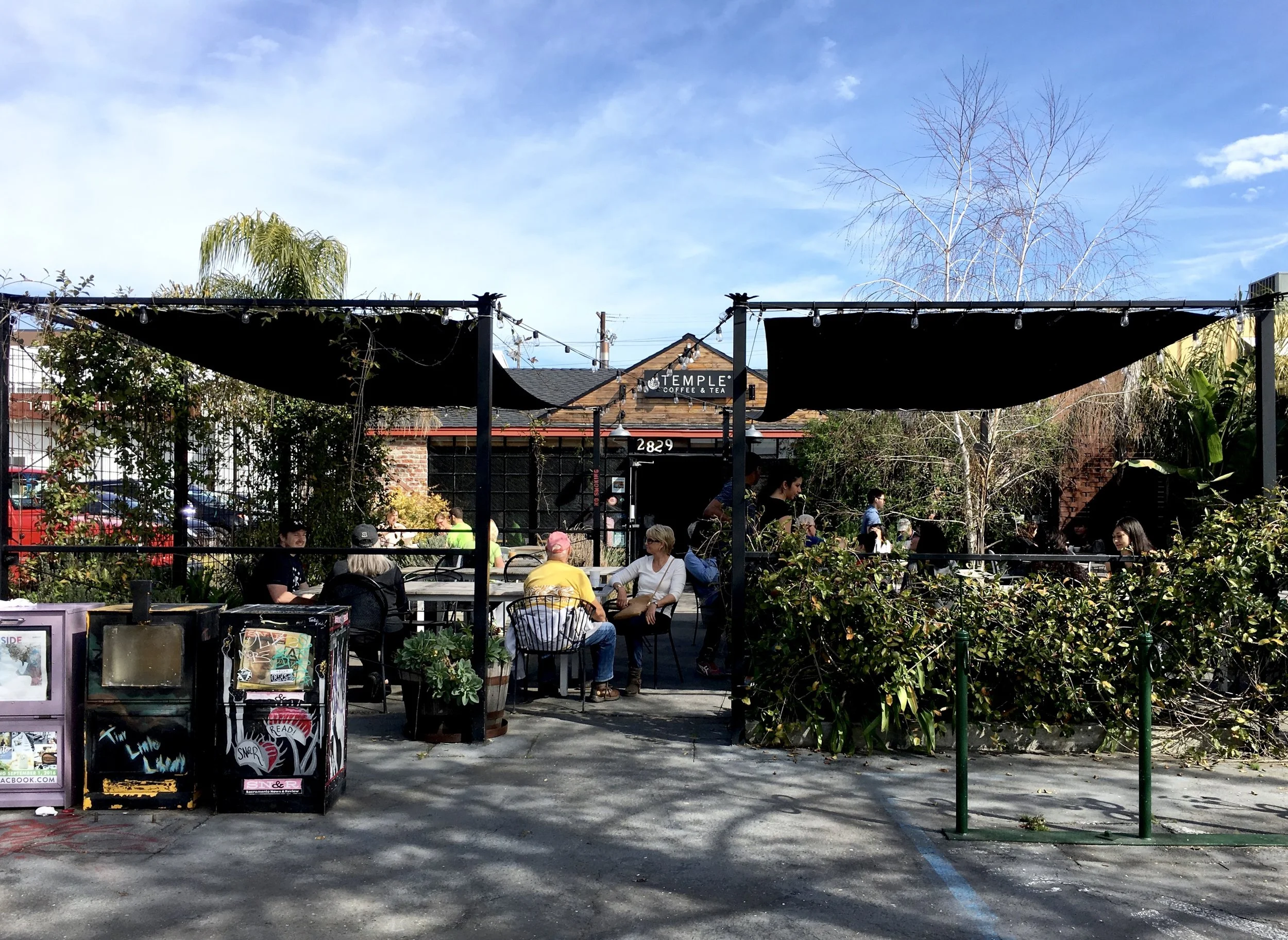 The Patio at Temple Coffee Roasters in Downtown Sacramento 
