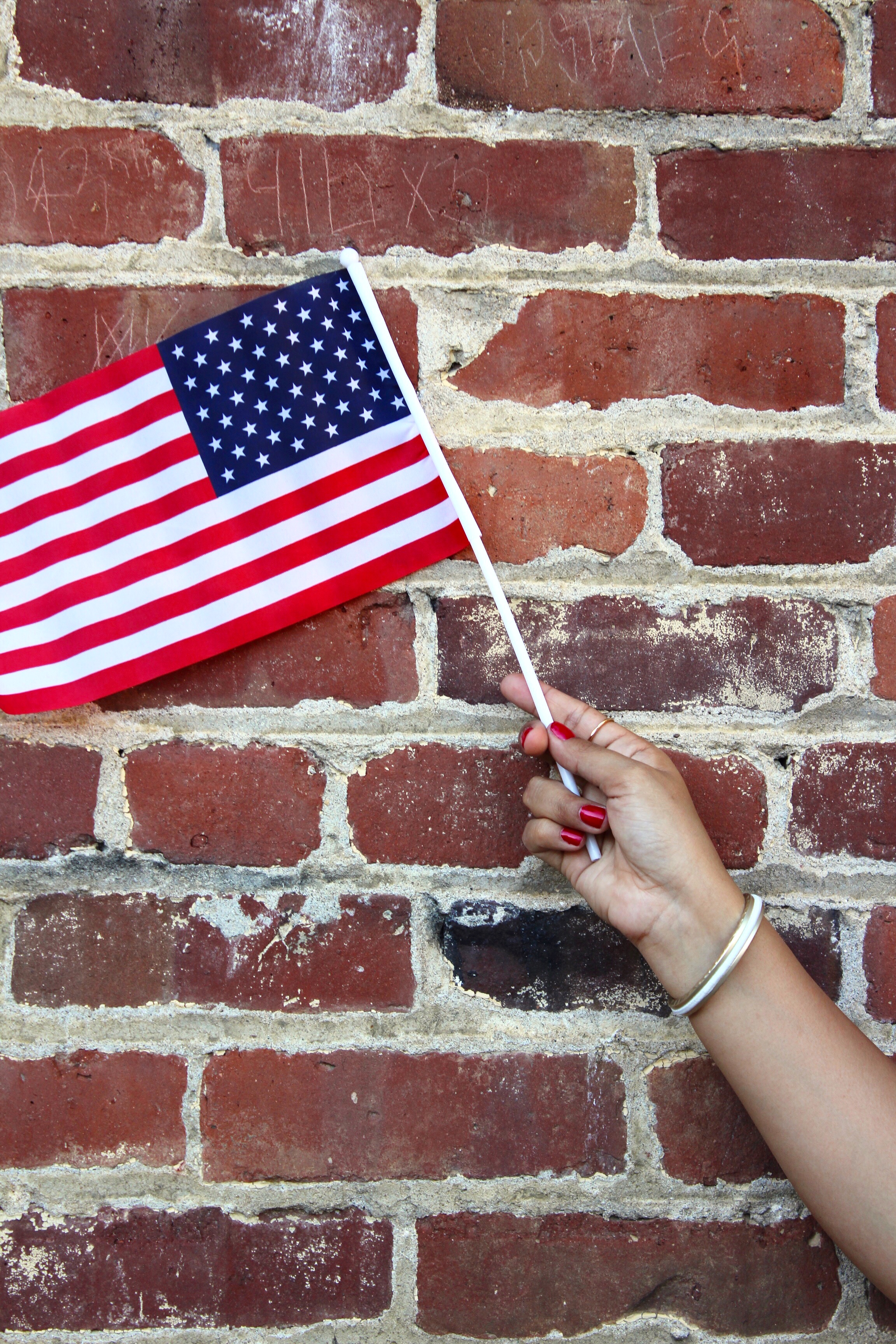 Waving the American Flag Proudly with Maria Shireen Artisan HairTie Bracelet