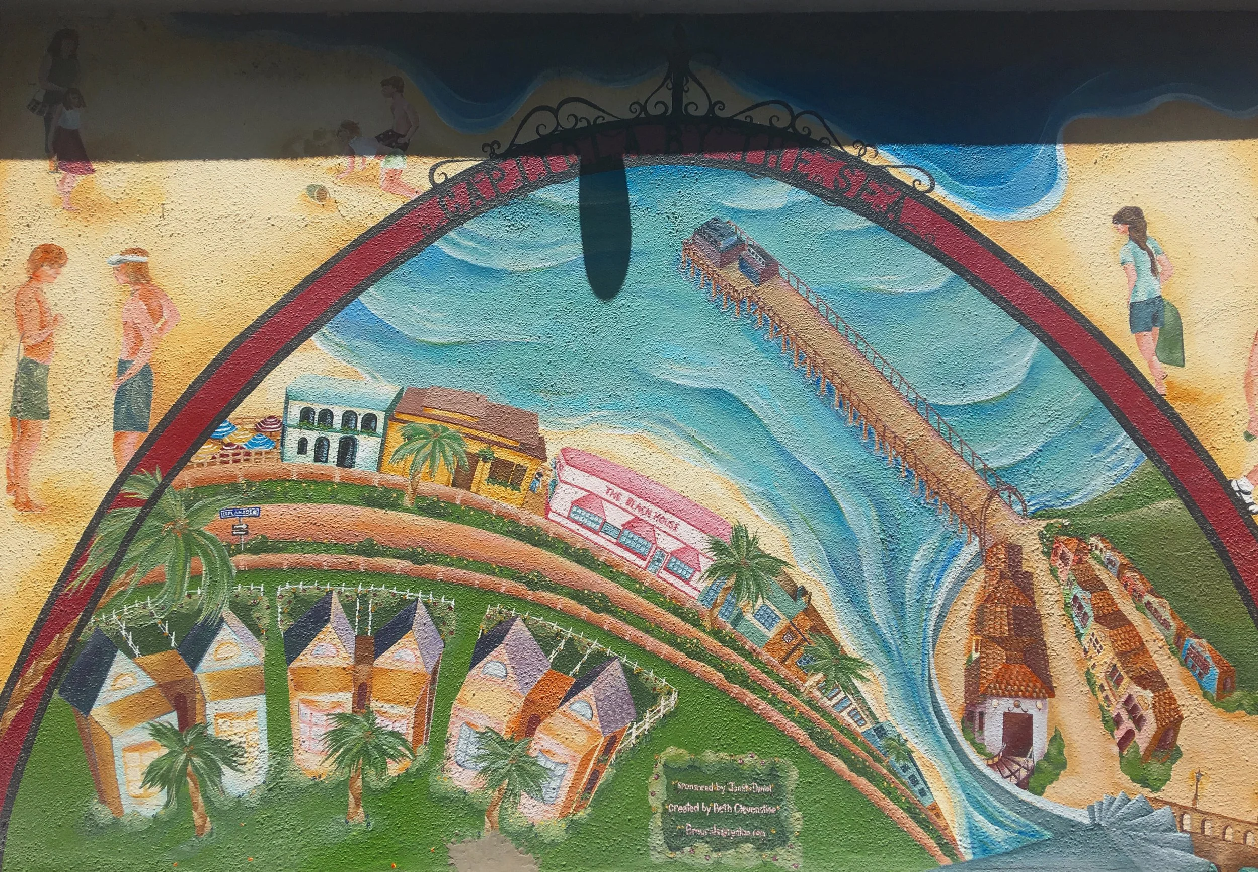 Capitola By The Sea Wall Mural. 