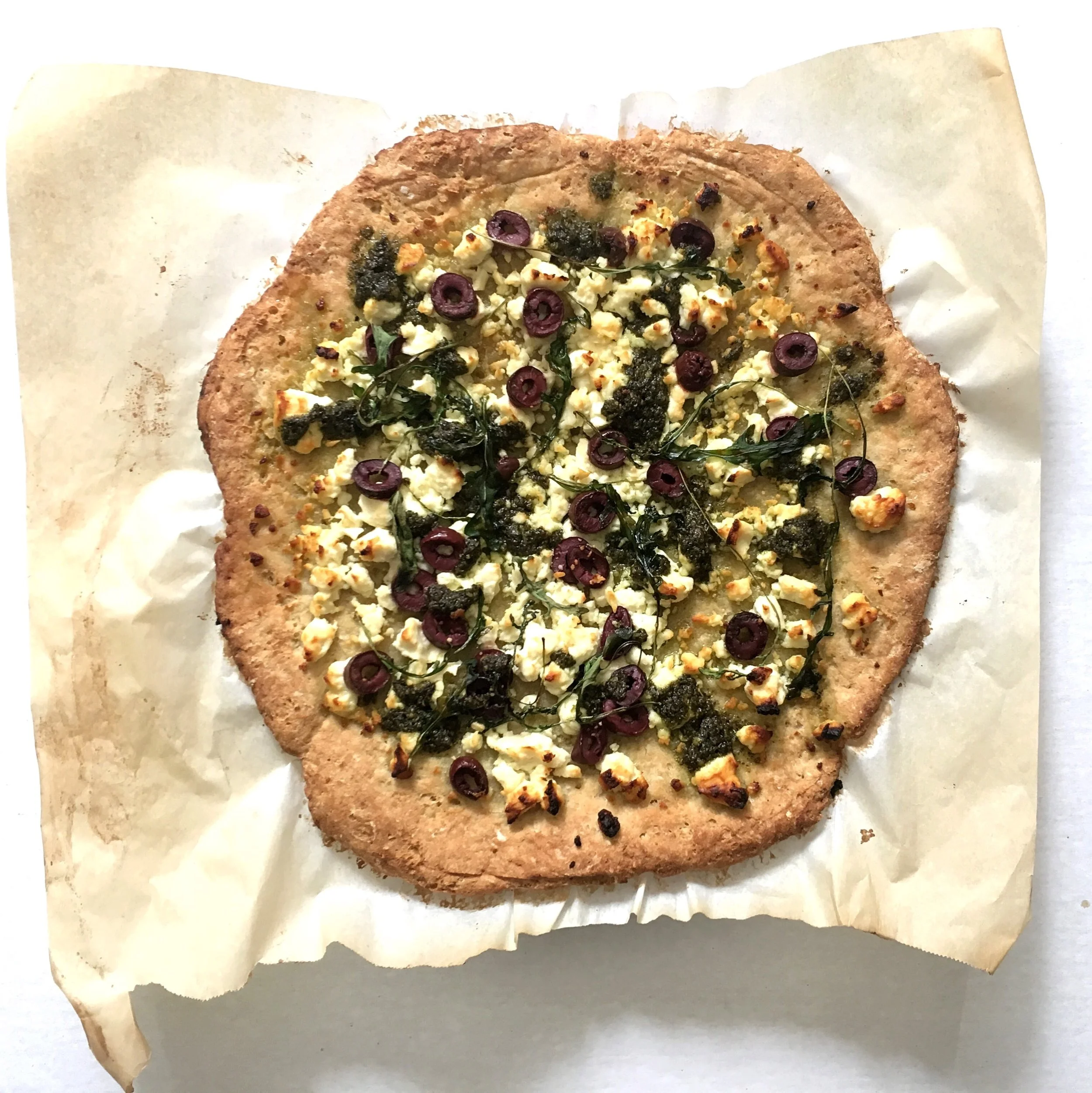 gluten-free feta pizza