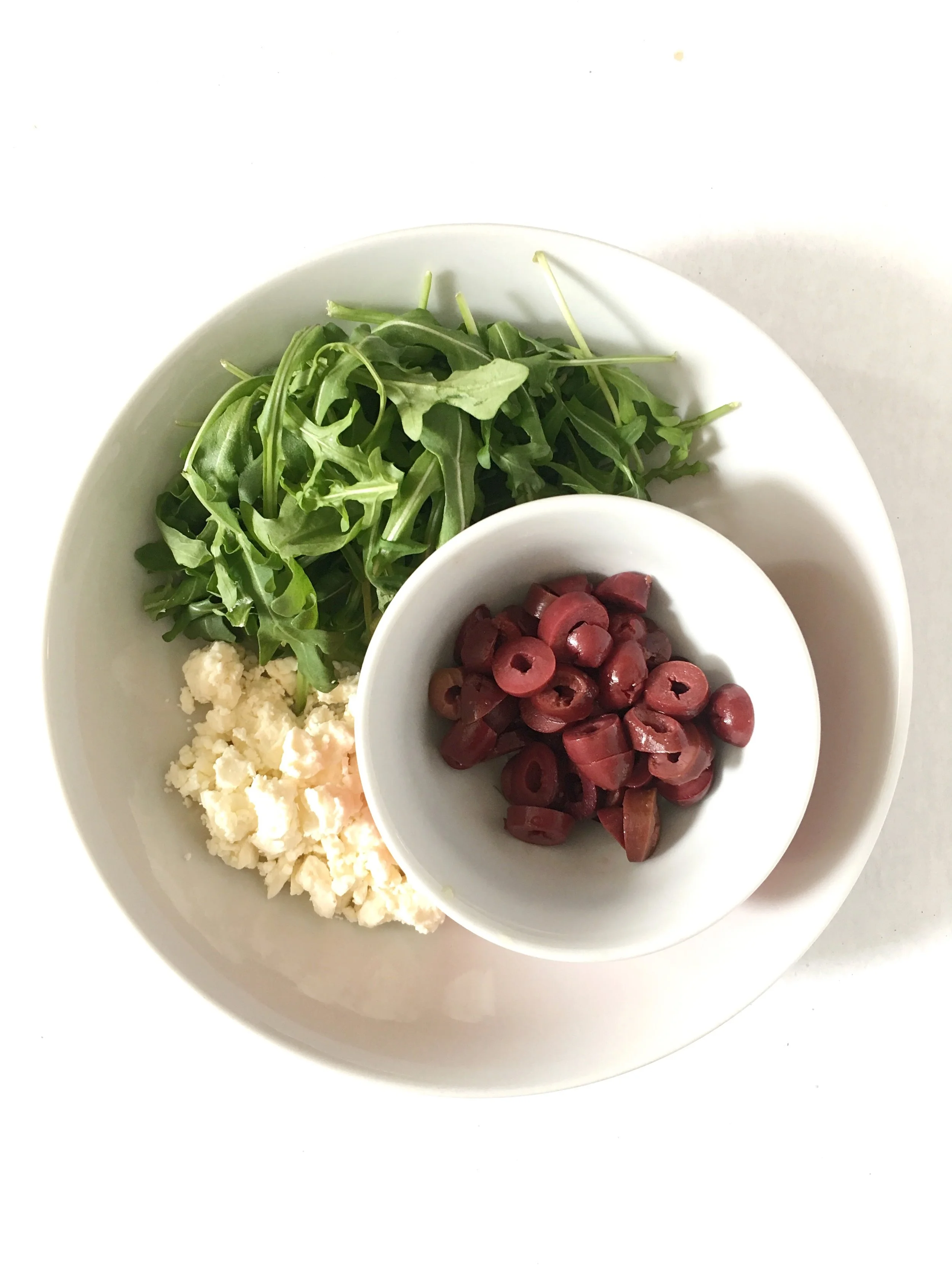 feta, kalamata olives, arugula