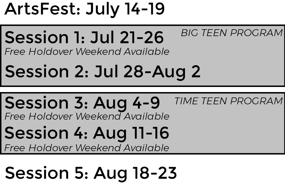 ** Camp is closed on weekends with no holdover scheduled