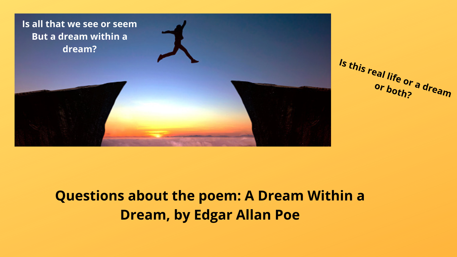 A Dream Within A Dream by Edgar Allan Poe — Brent M. Jones Connected Events Matter