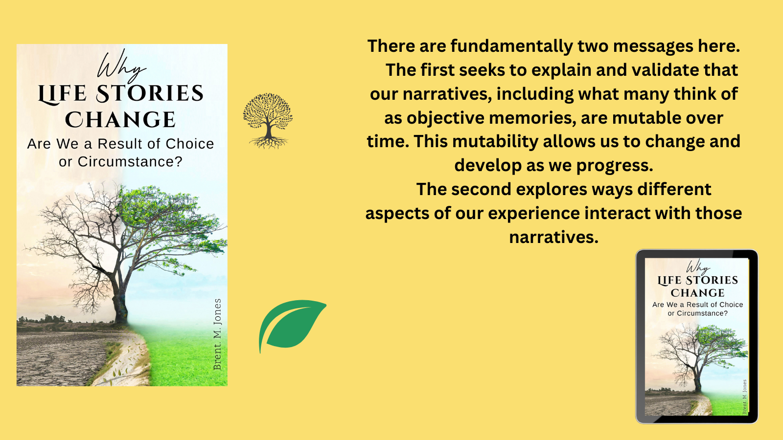 There are fundamentally two messages here. The first seeks to explain and validate that our narratives, including what many think of as objective memories, are mutable over time. This mutability allows us to.png