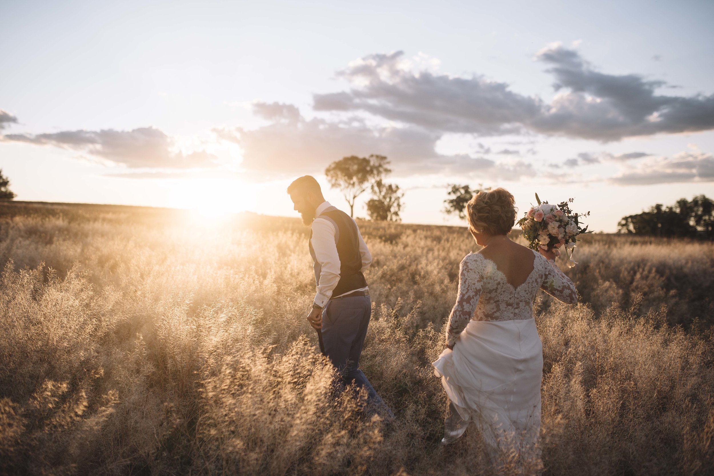 Golden fields of grasses are a common site in the Hunter Valley