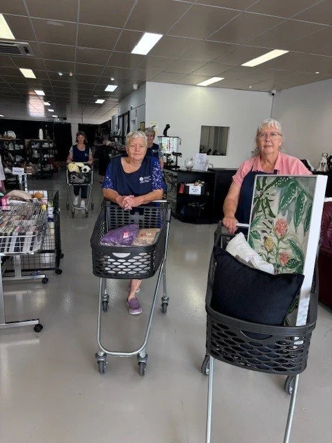 LRH customers using donated trolleys in store