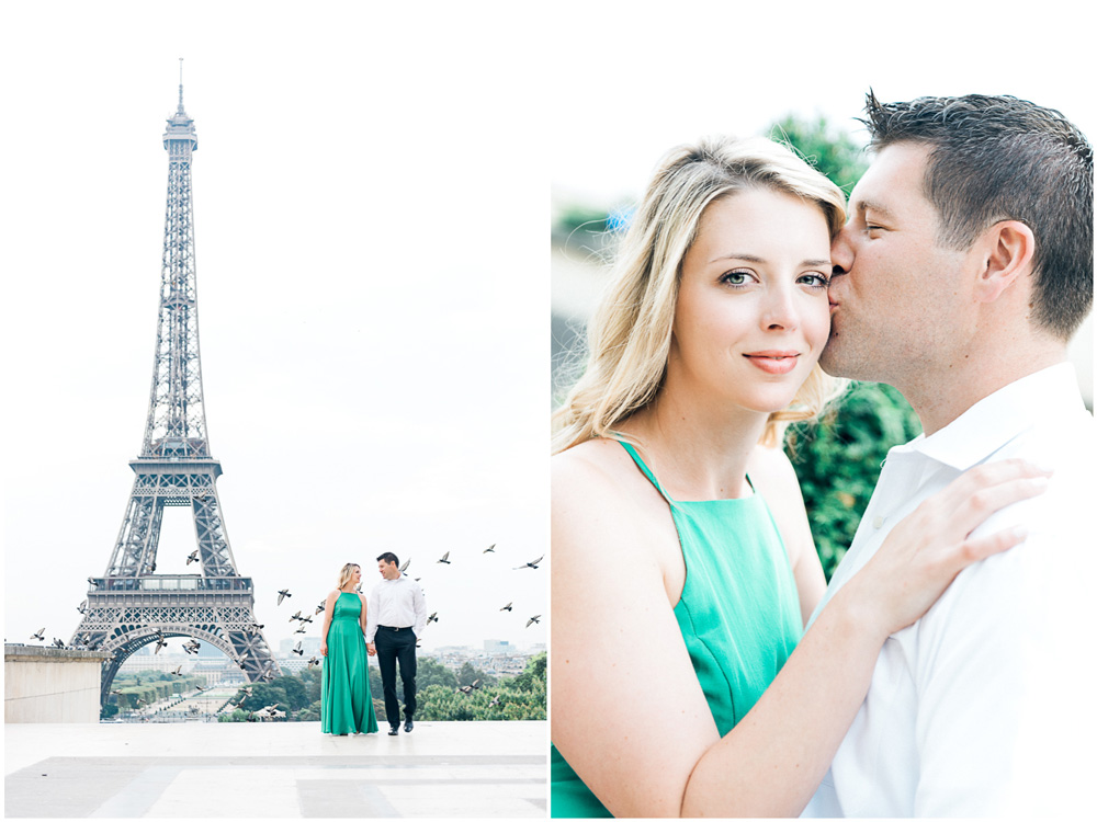 Paris photographer - wedding anniversary photo shoot in Paris near the Eiffel tower