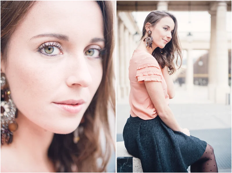 Paris photographer Tim Moore loved taking portrait pictures of Sarah at the Royal Palace in the center of Paris.