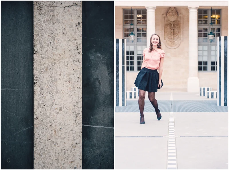 Paris is full of amazing places like the Royal Palace and its crazy backdrop perfect for a unique photo shoot in Paris