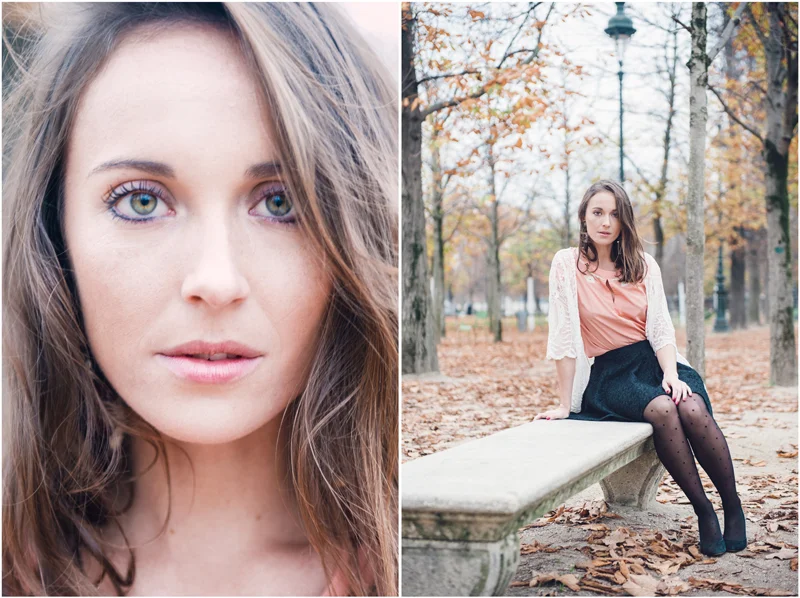 Fall is the perfect season to have an authentic photo shoot in Paris, portrait of Sarah by Tim Moore Paris photographer