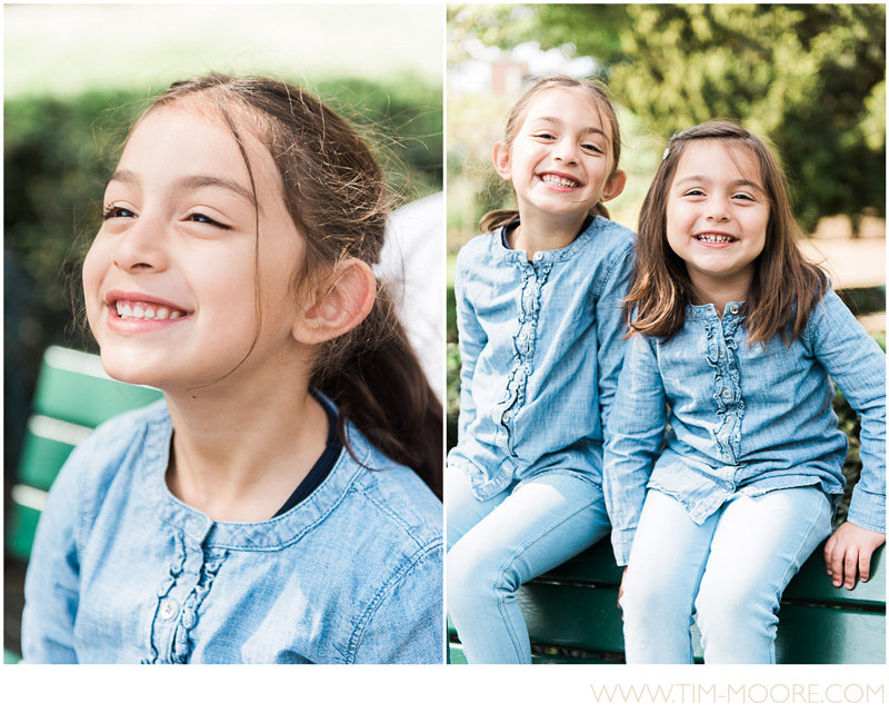 Portraits and having fun for these 2 sisters in Paris during their family photo shoot