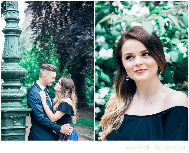 Carina and Vladimir during their photo session in a typical parisian mood