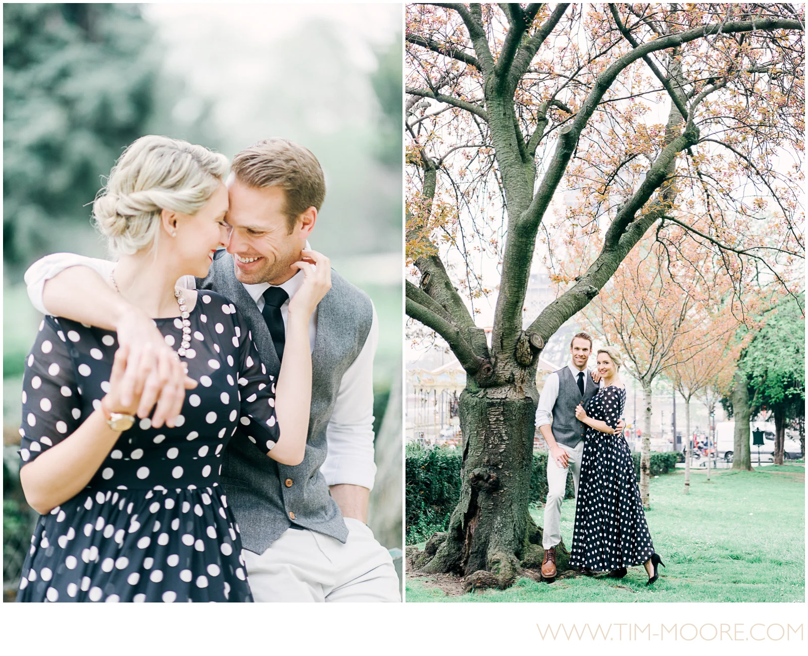 Paris Photographer - Our beautiful couple having fun during their paris photo session