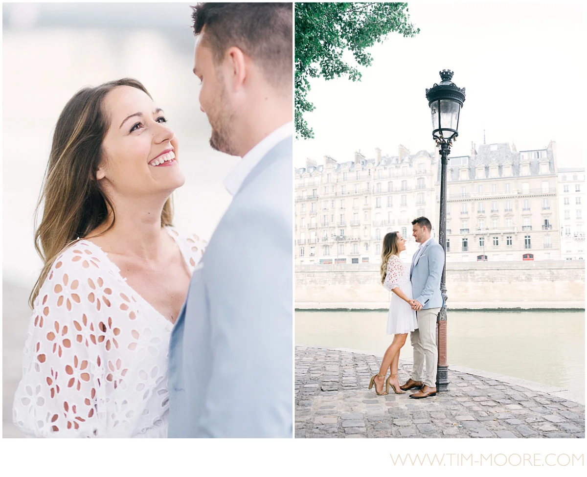 Paris Photographer - Engagement Couple photo session with Anna and Jonathan by themselves in Paris