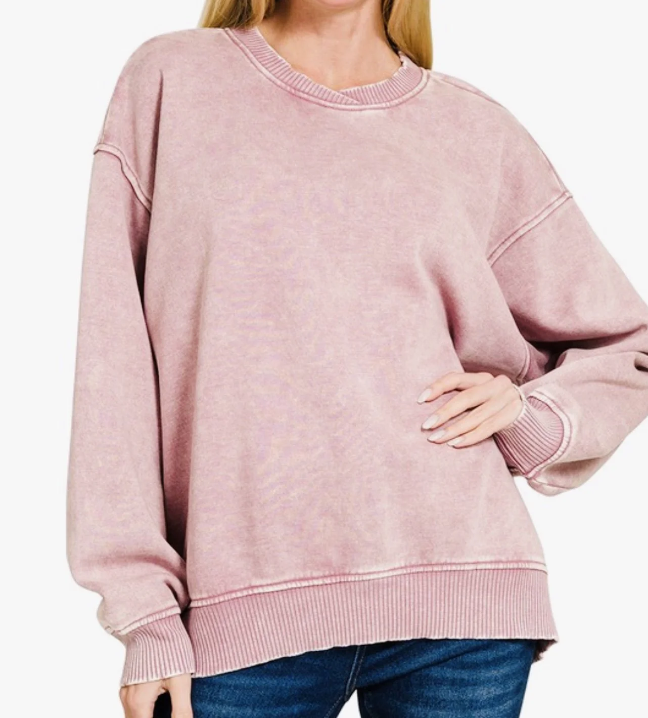 v sweatshirt vintage rose.jpg