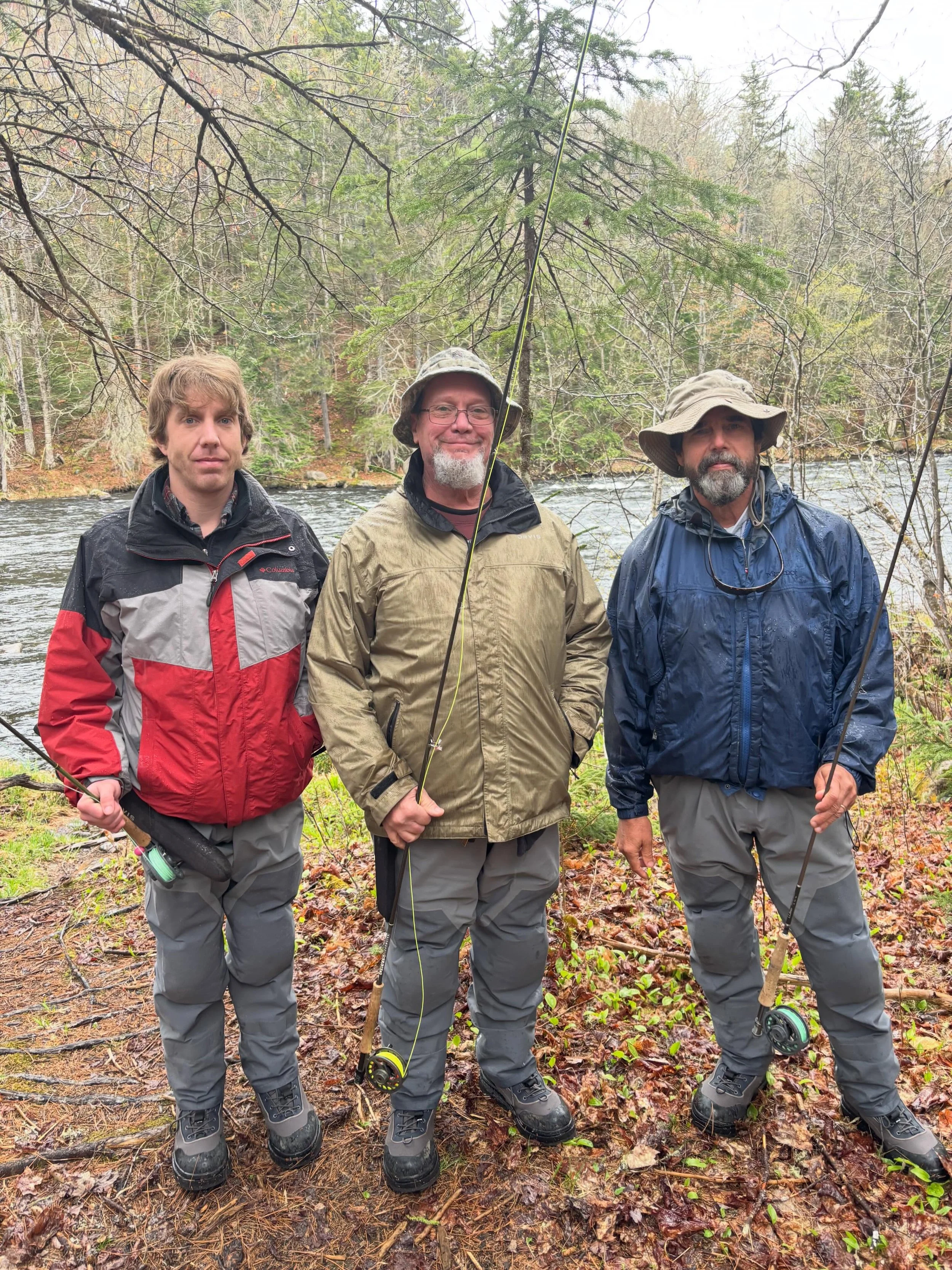 What a great day on the river with Craig, Josh, and Walter. None of them had fished this area before and Josh had never fly fished period. We started with casting lessons on a lawn than moved to a local pond which was a good warm up for the days adve