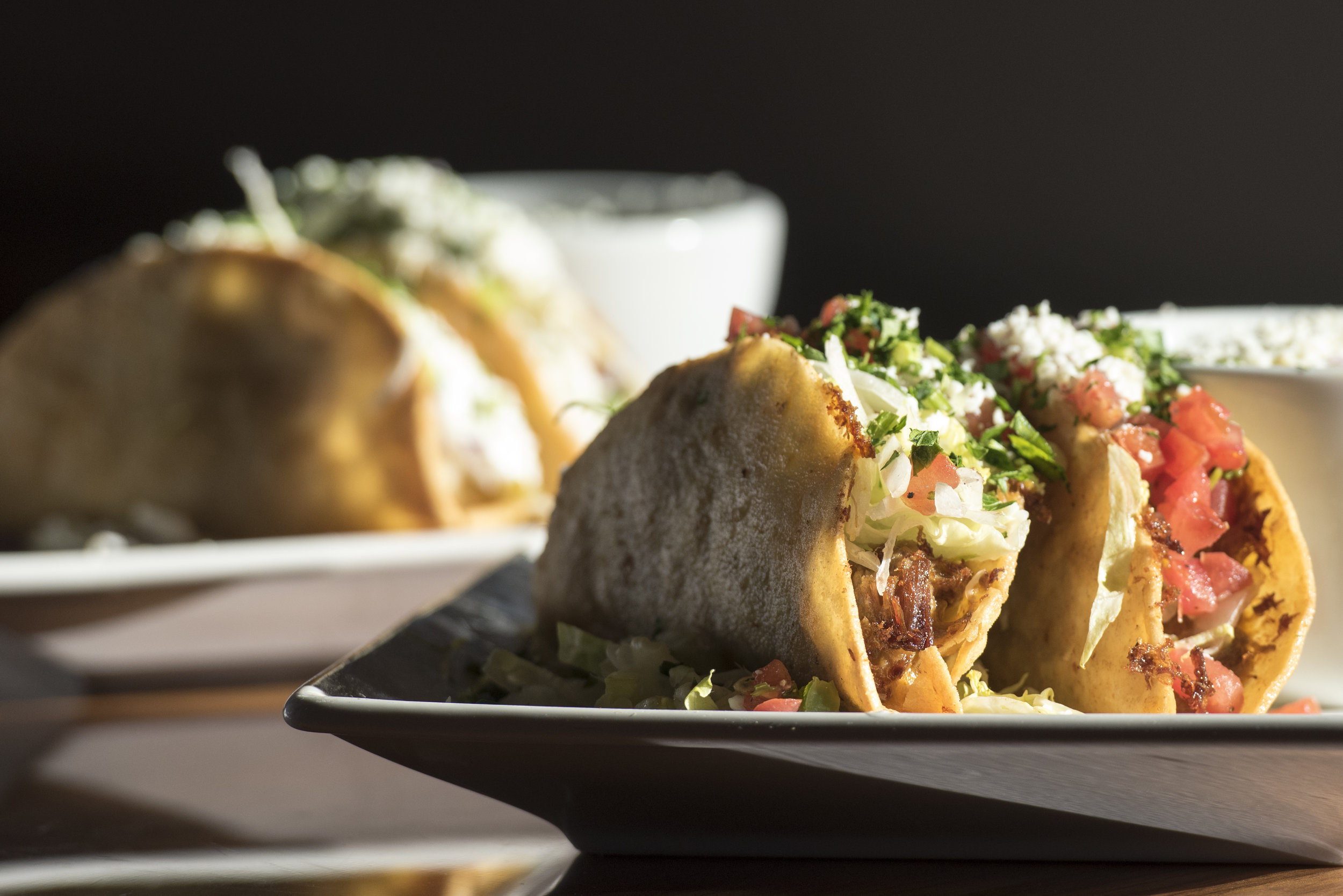 Crispy Beef Tacos and Crispy Vegetarian Tacos
