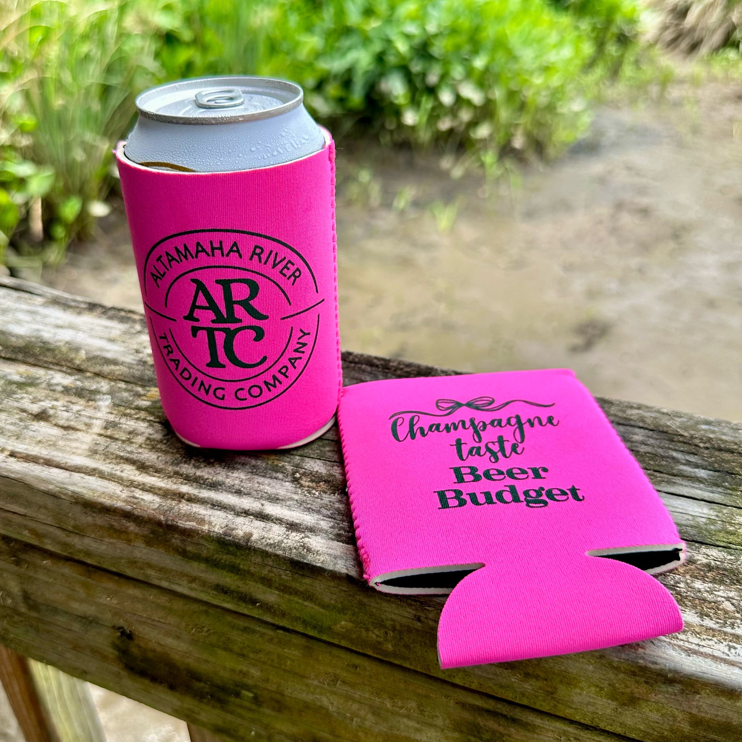Pink Altamaha River Can Koozie - Altamaha River Trading Company