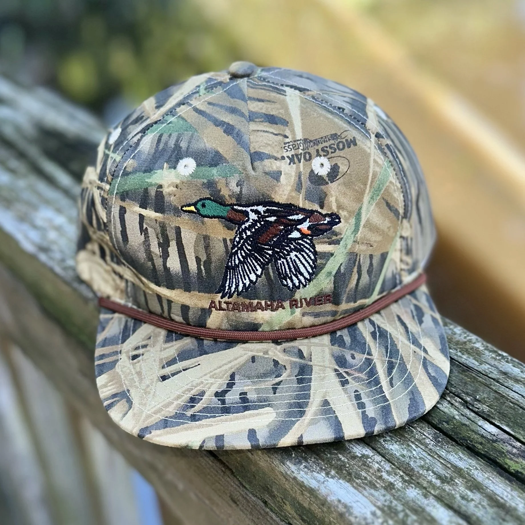 Altamaha River Mallard Rope Hat in Shadow Grass Camo - Altamaha River Trading Company