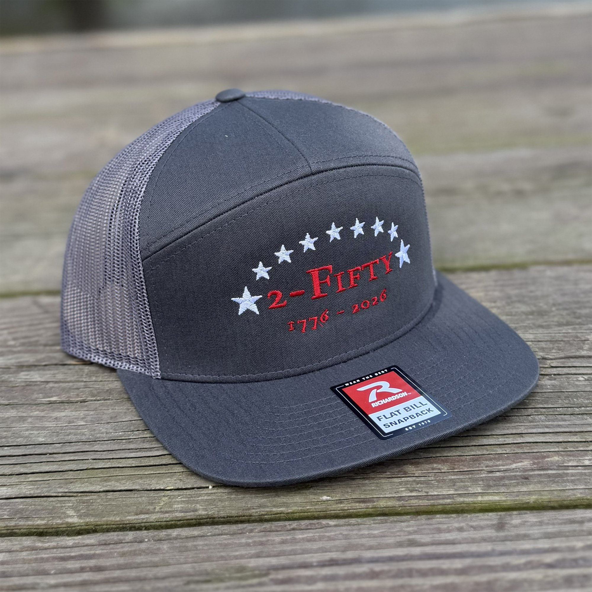 Charcoal America 250 "2-Fifty" Trucker Hat - Richardson 168