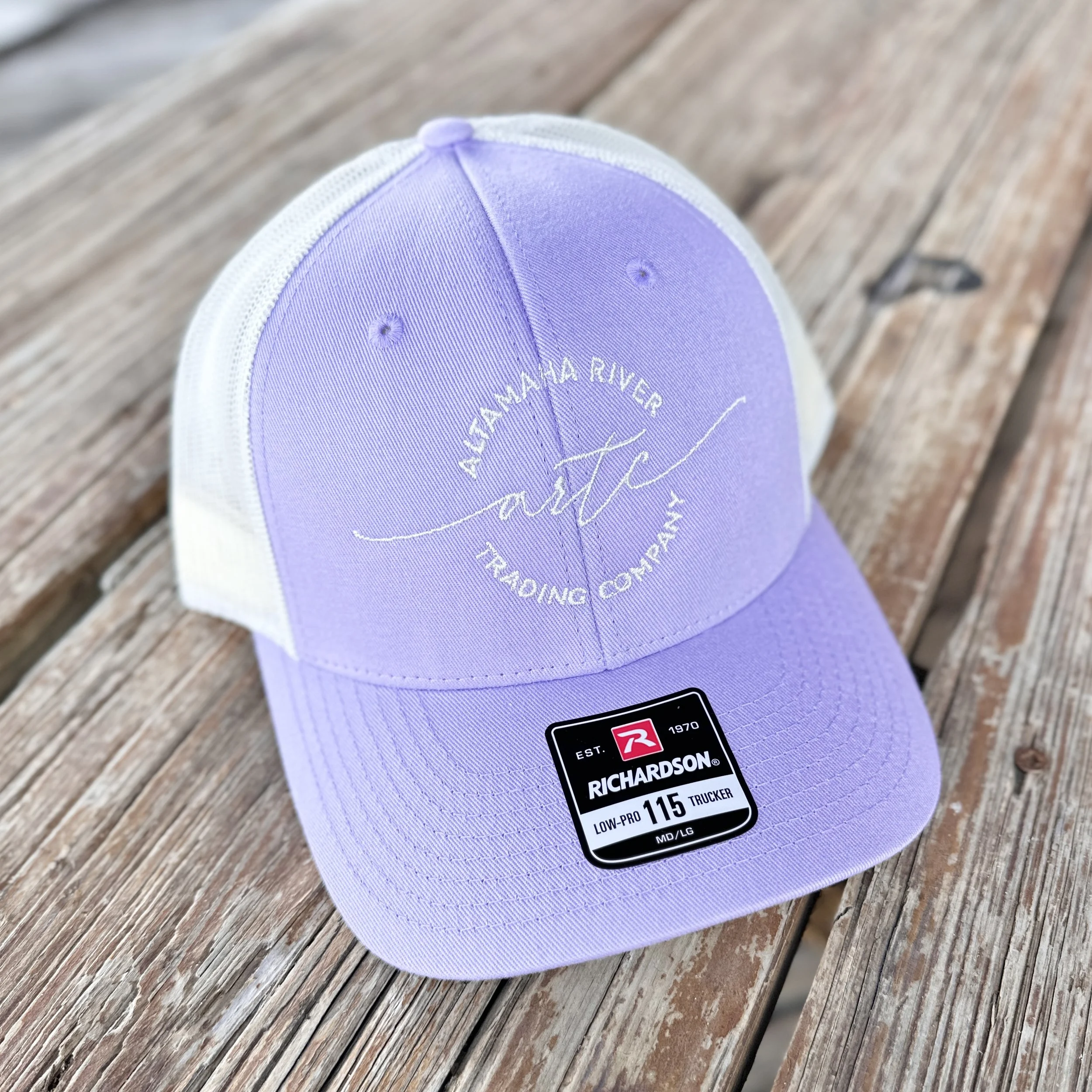 Lilac Altamaha River Script Logo Hat – Richardson 115