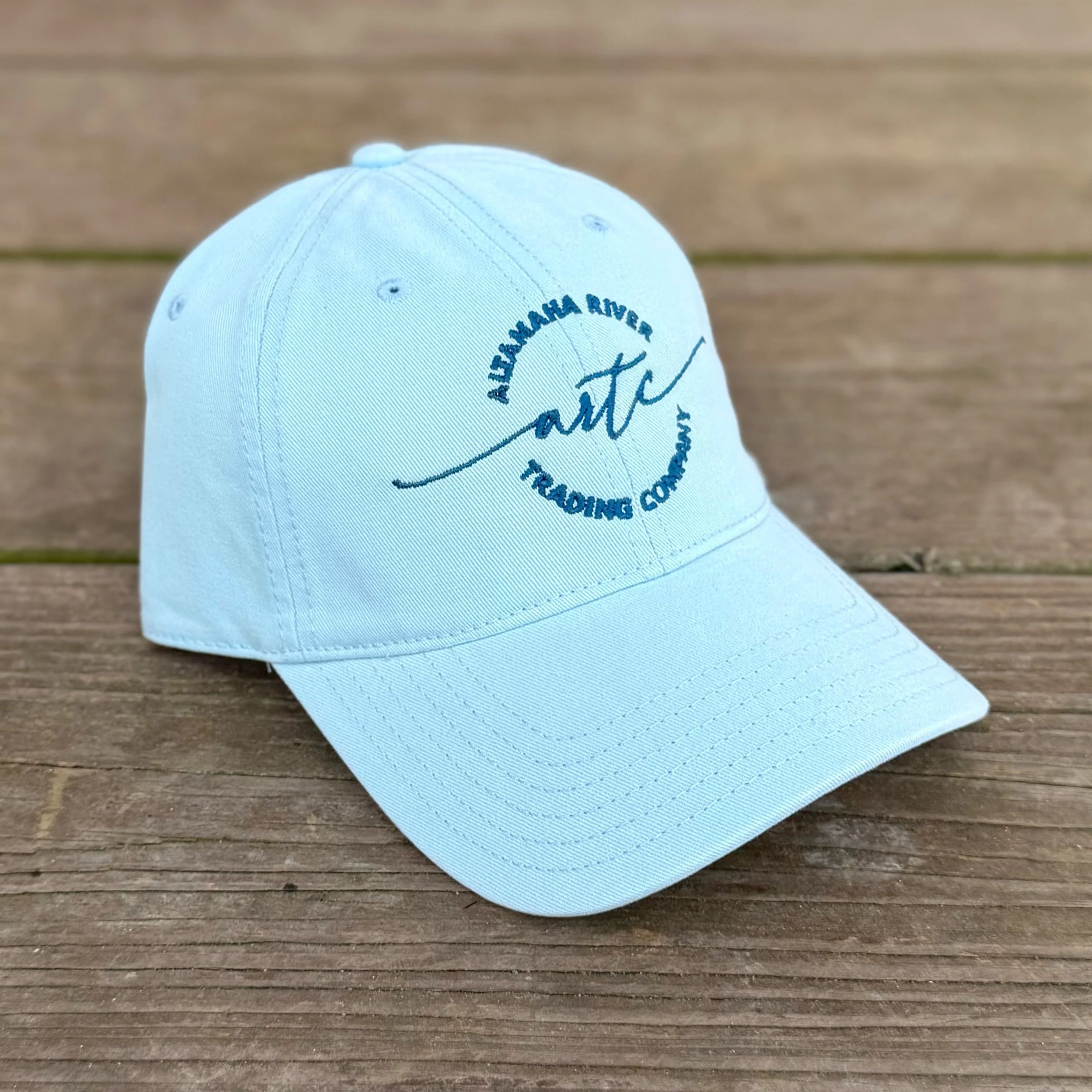 Powder Blue Altamaha River Script Logo Hat – Richardson 326