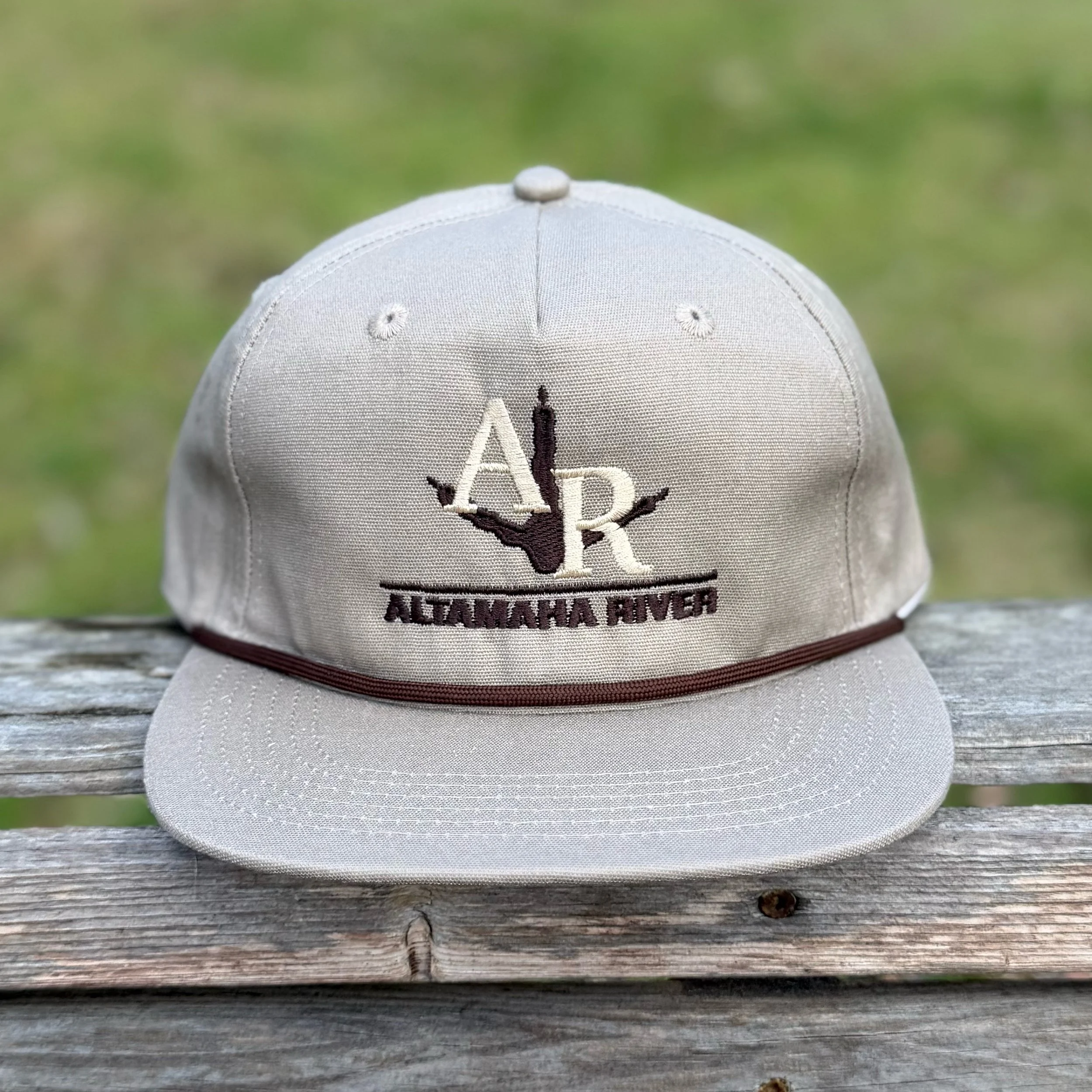 Khaki Altamaha River Turkey Track Rope Hat - Altamaha River Trading Company.jpg