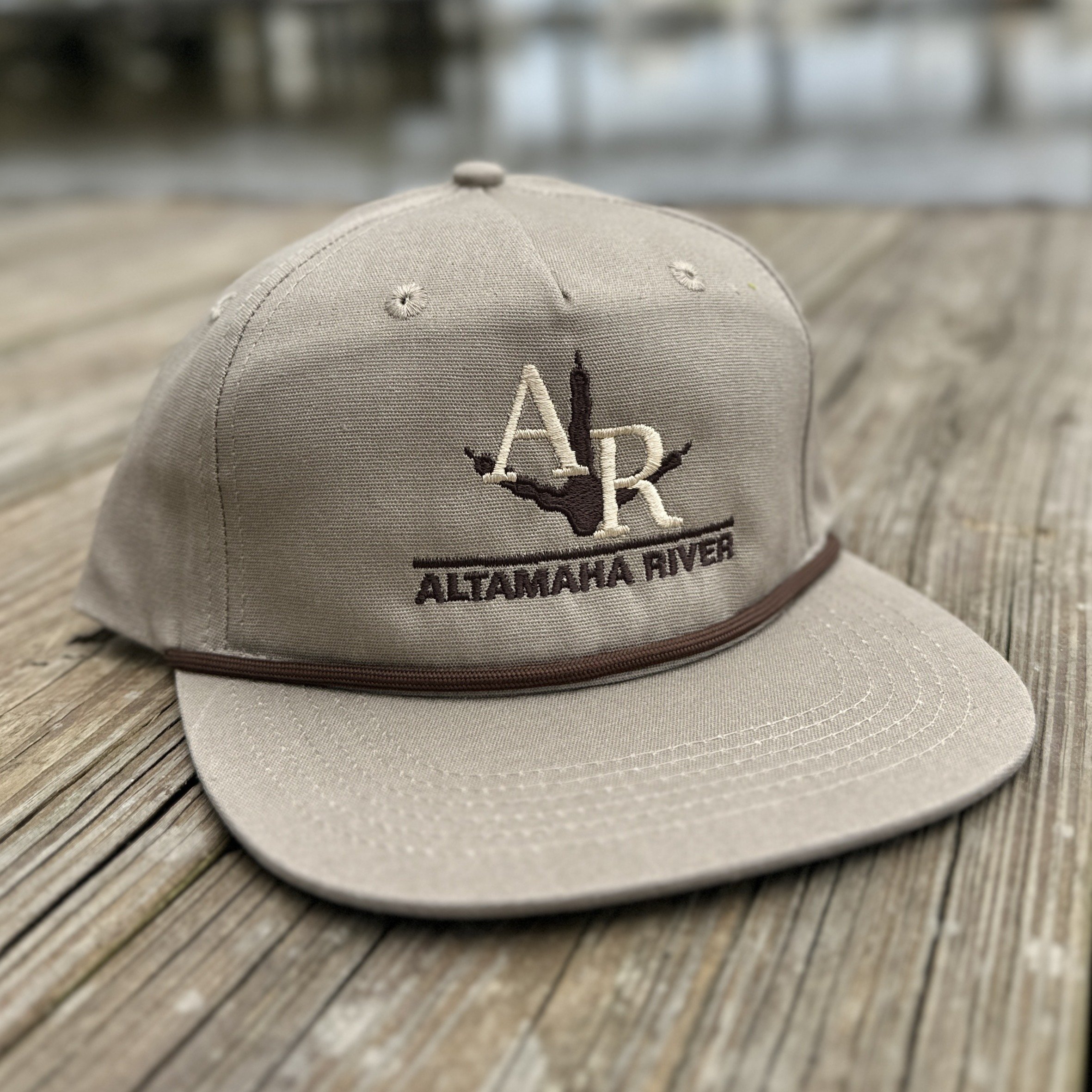 Khaki Altamaha River Turkey Track Rope Hat - Altamaha River Trading Company.JPG