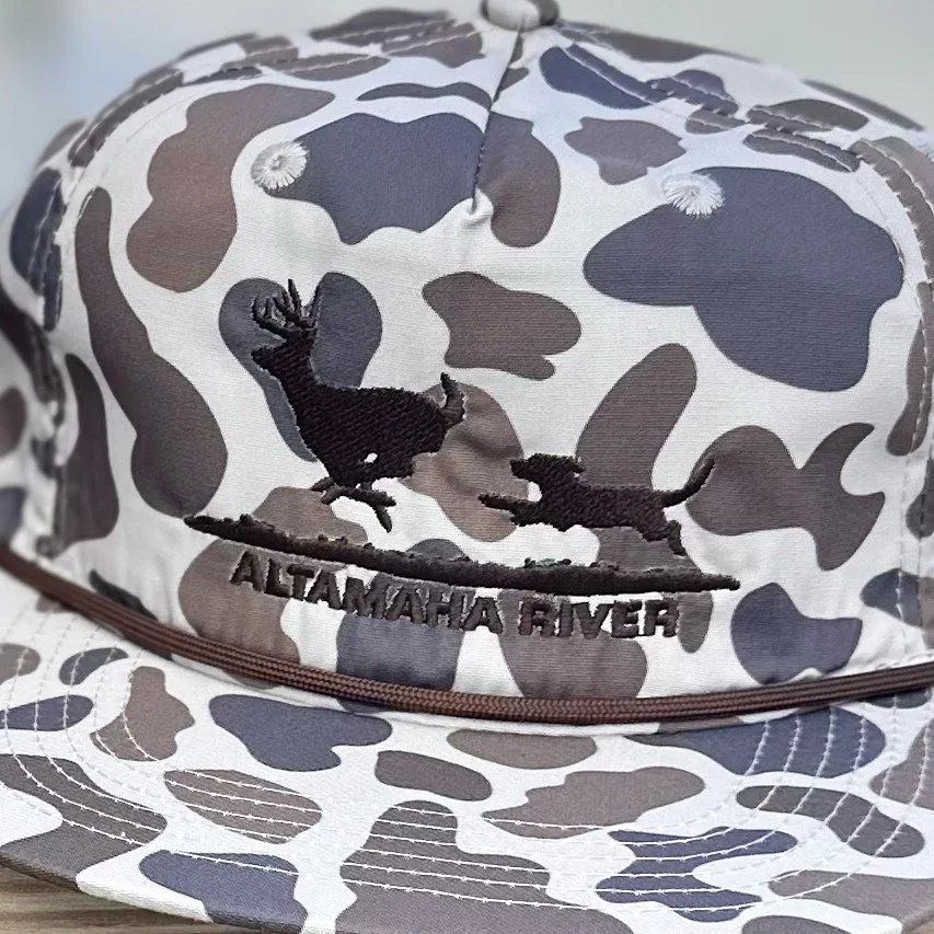 Daddy + Me Matching Camo Dog Running Deer Rope Hat Bundle – Altamaha River (Adult + Youth) - detail image