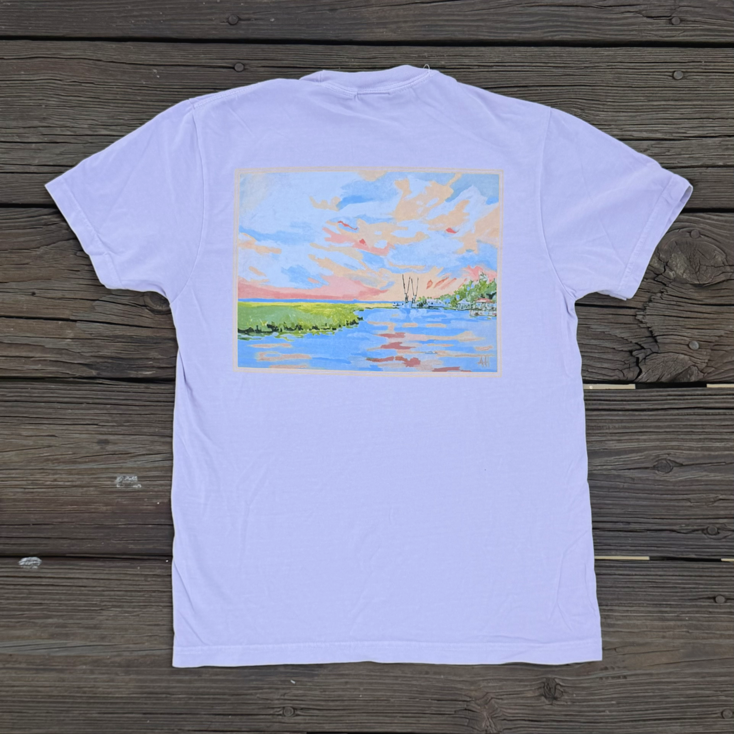 Altamaha+River+Marsh+Sunset+T-Shirt+-+Orchid+Comfort+Colors+Tee+back+view.png