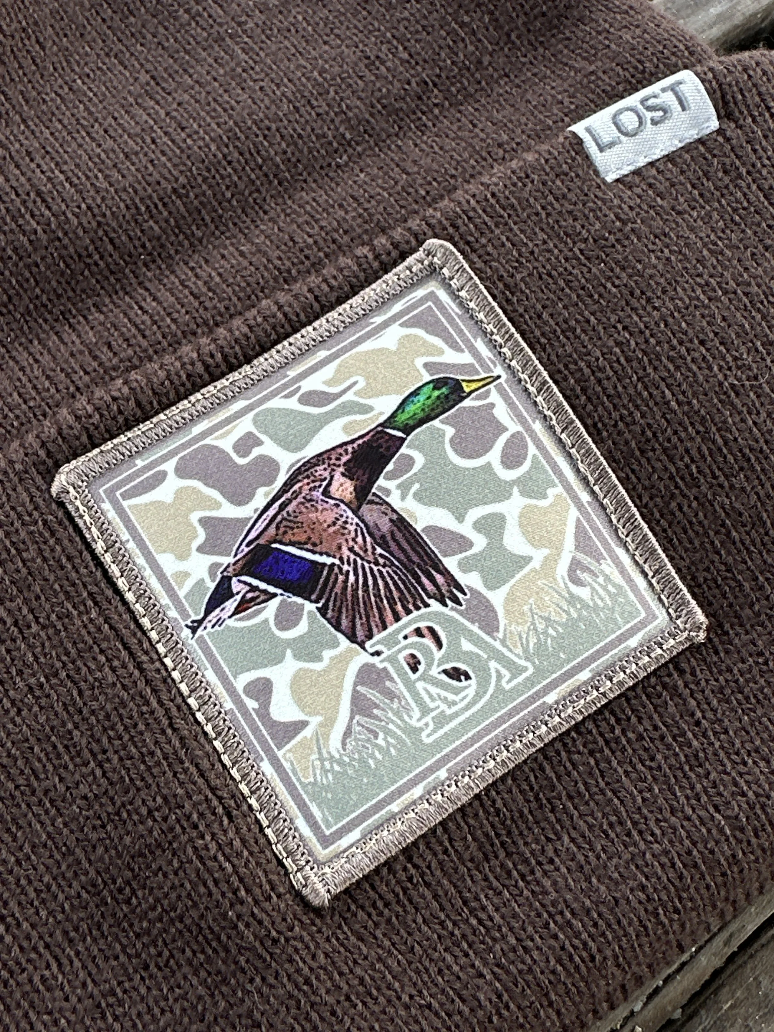 Brown River Bank Mallard Patch Beanie - Altamaha River Trading Company