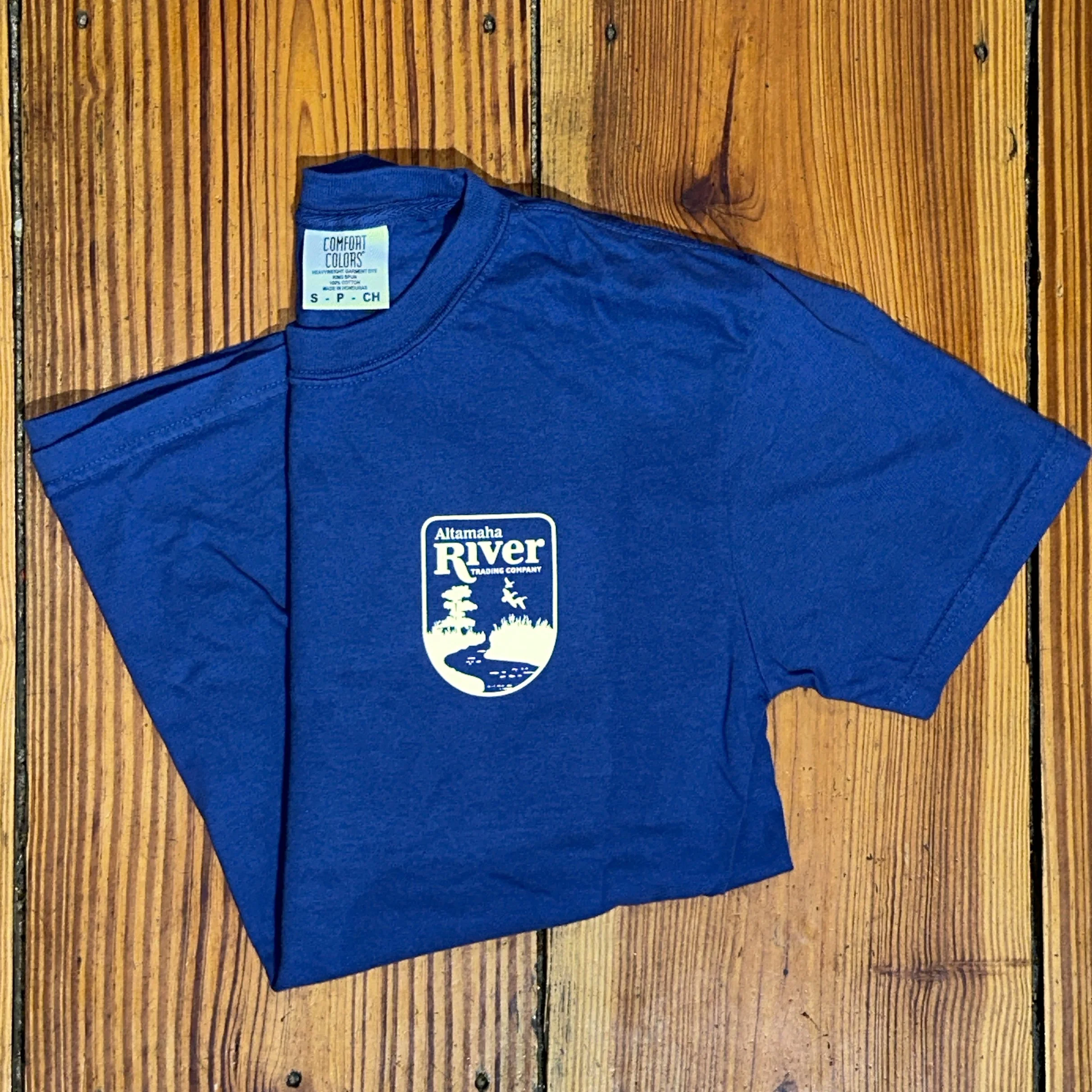 Blue Altamaha River Georgia Oysters T-Shirt - Altamaha River Trading Company