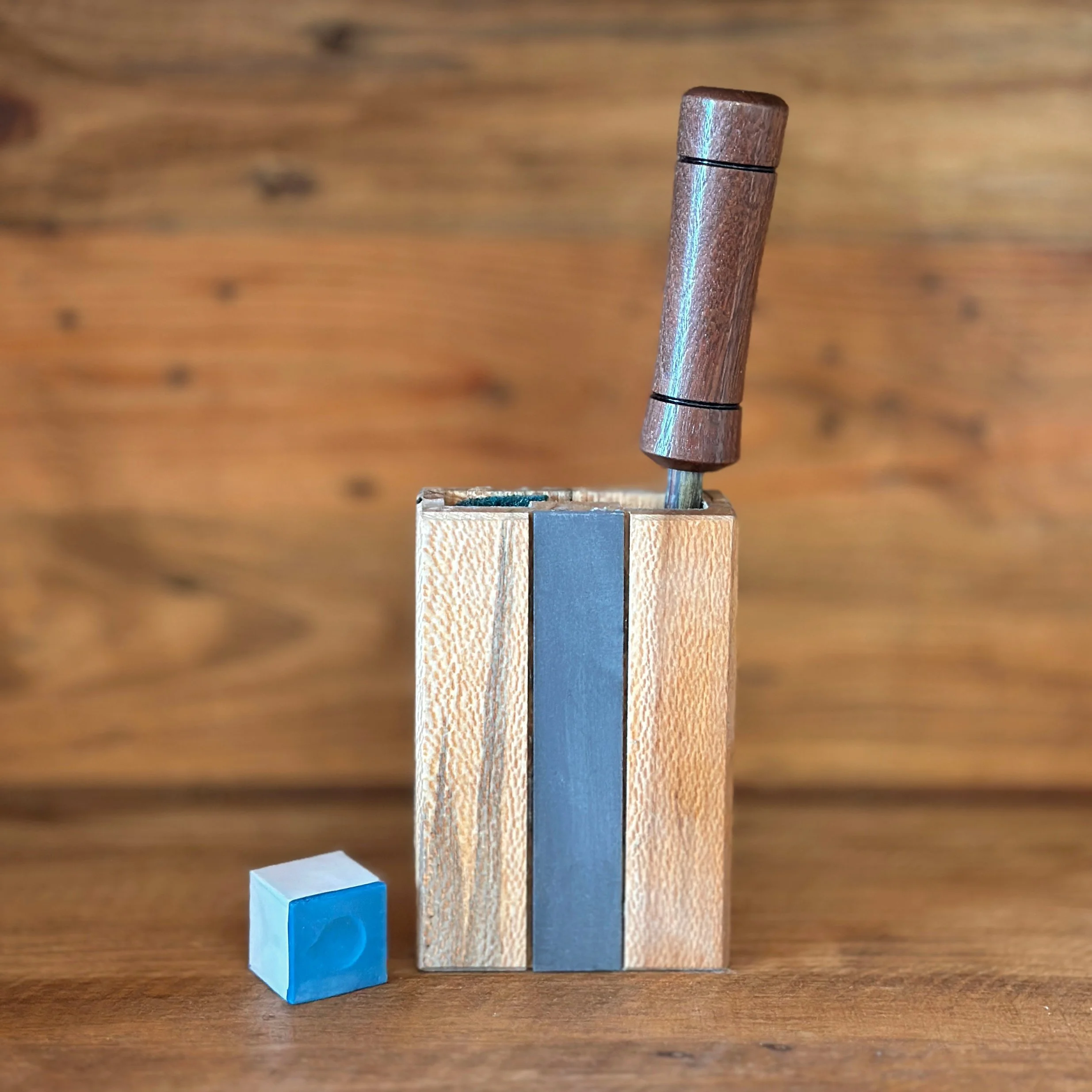 Handcrafted Spalted Sycamore Trough Turkey Call with Slate Surface - Altamaha River Trading Company