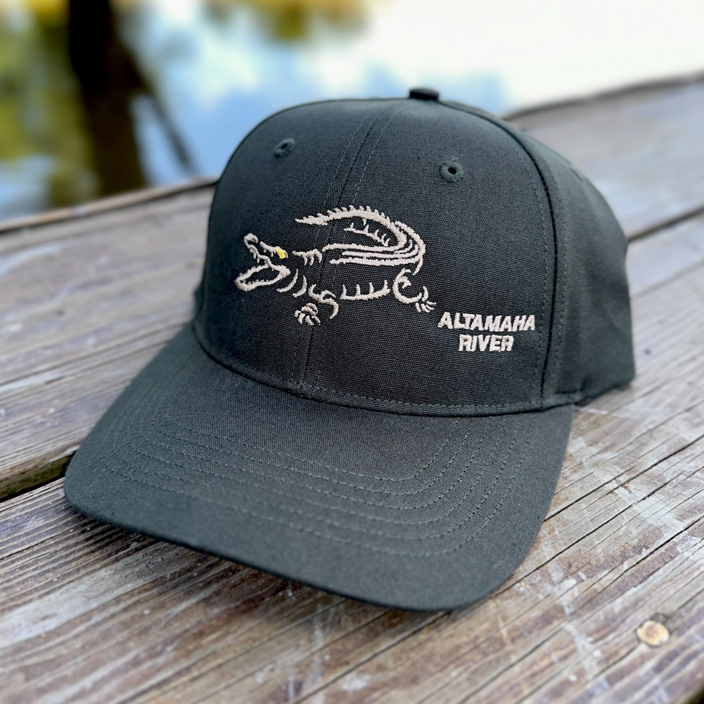 Dark Olive Altamaha River Gator Canvas Duck Cloth Hat