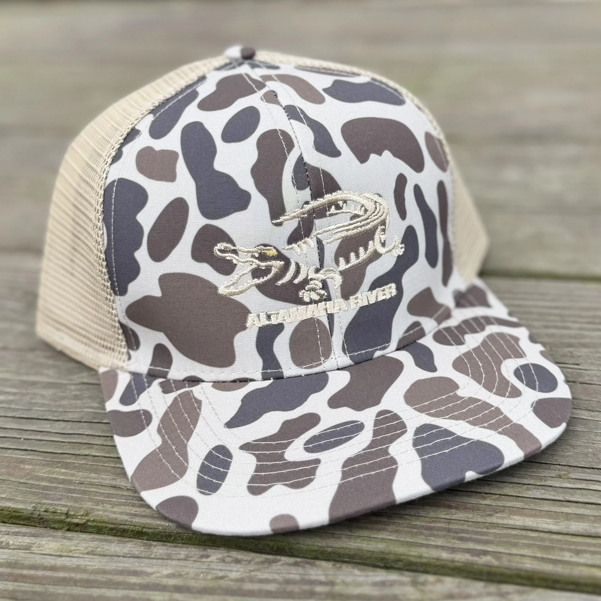 Altamaha River Gator Hat - Slough Camo 5-Panel Snapback
