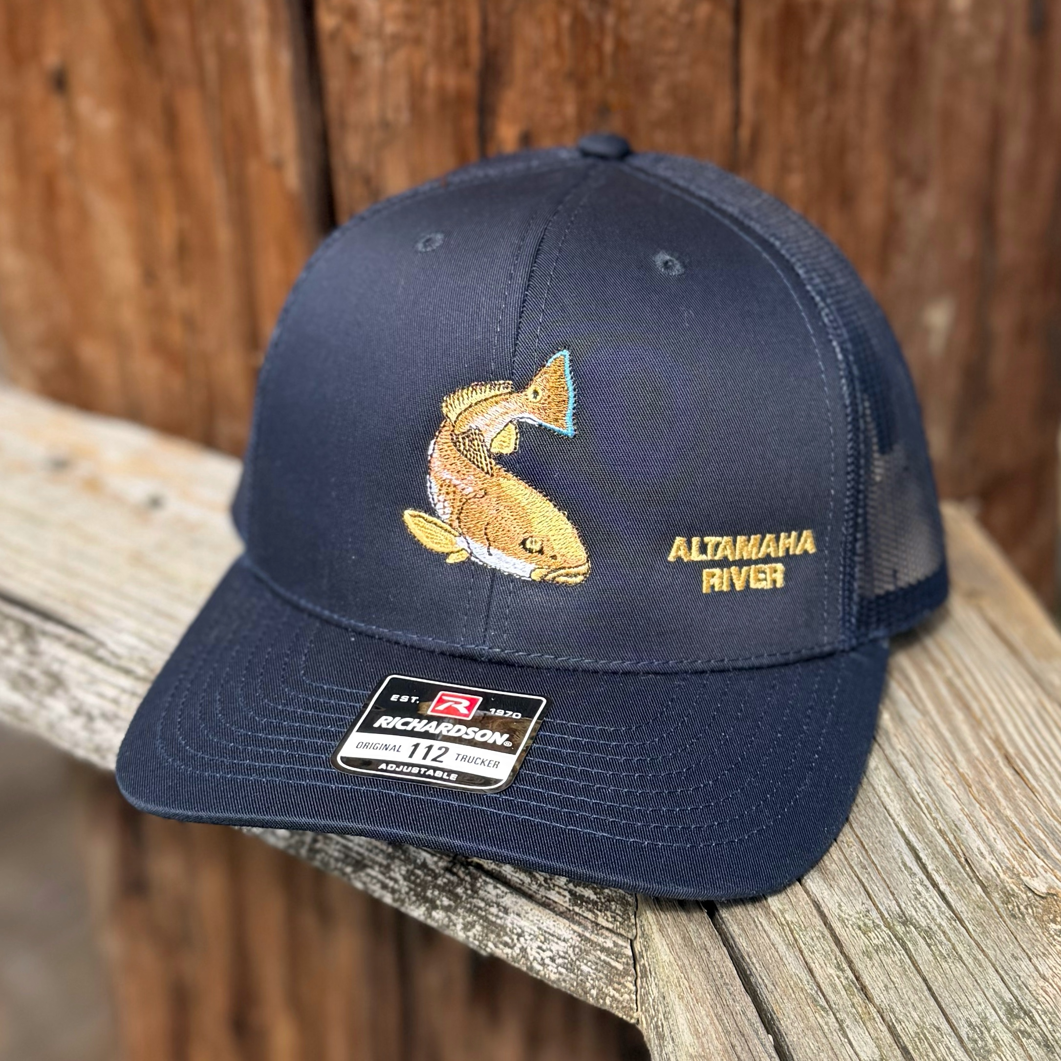 Navy Altamaha River Redfish Hat – Richardson 112 Trucker