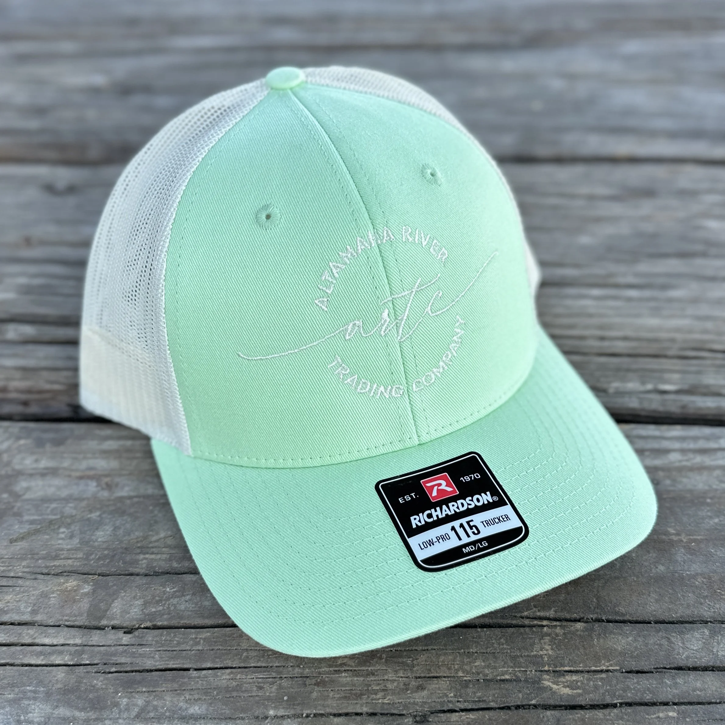 Patina Altamaha River Script Logo Hat – Richardson 115 - Altamaha River Trading Company