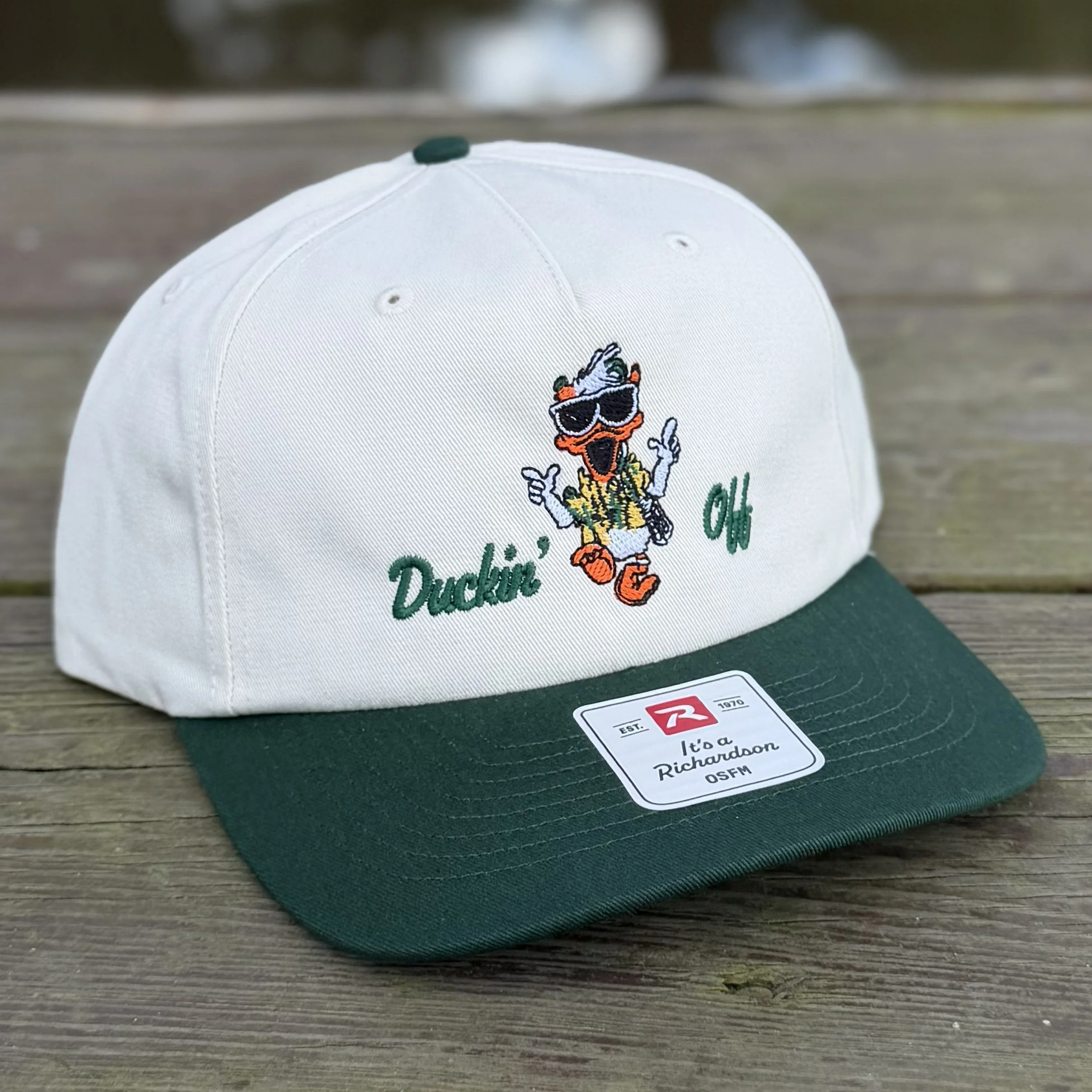 Duckin' Off Hat – Cream & Dark Green Richardson 356