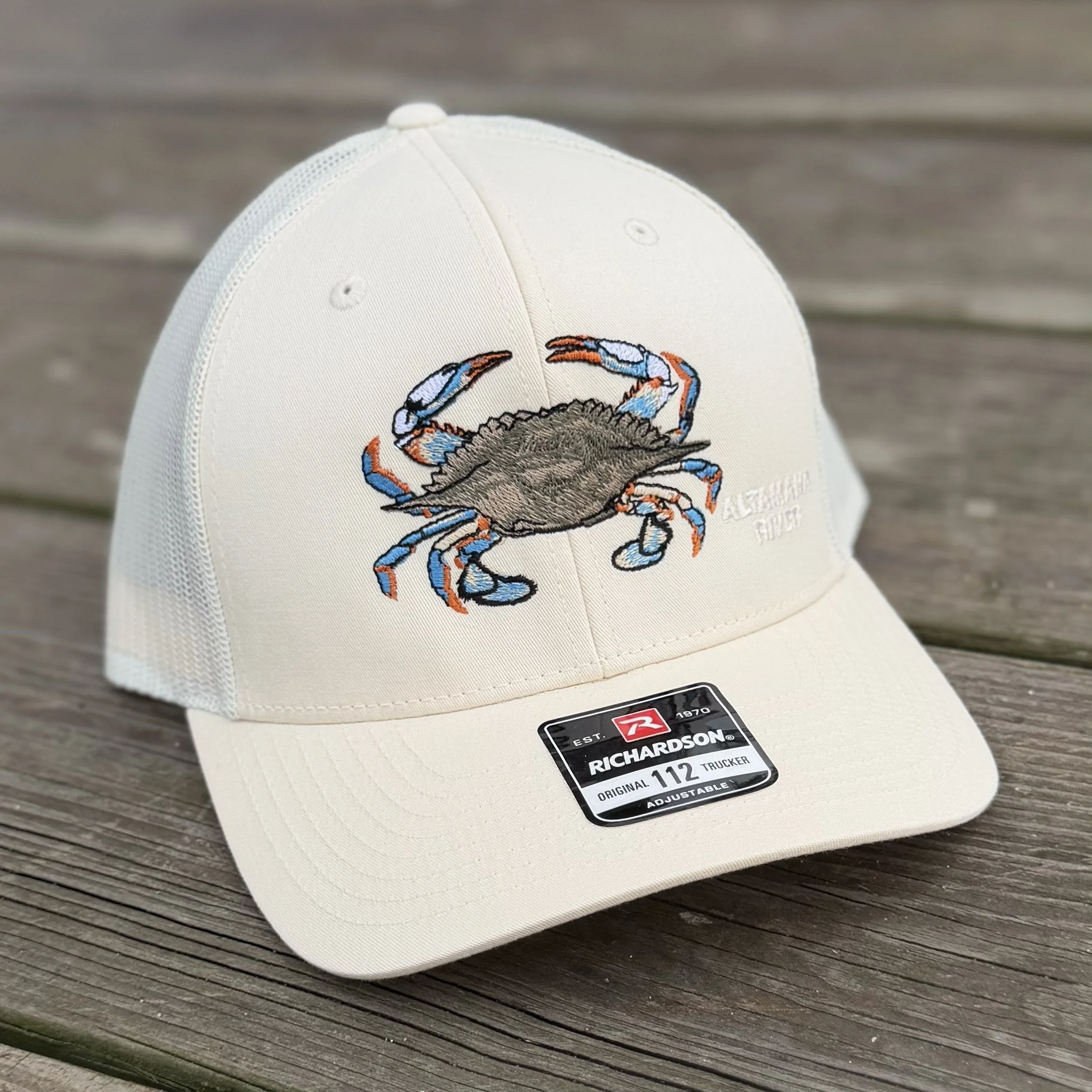 Cream Altamaha River Blue Crab Hat - Richardson 112